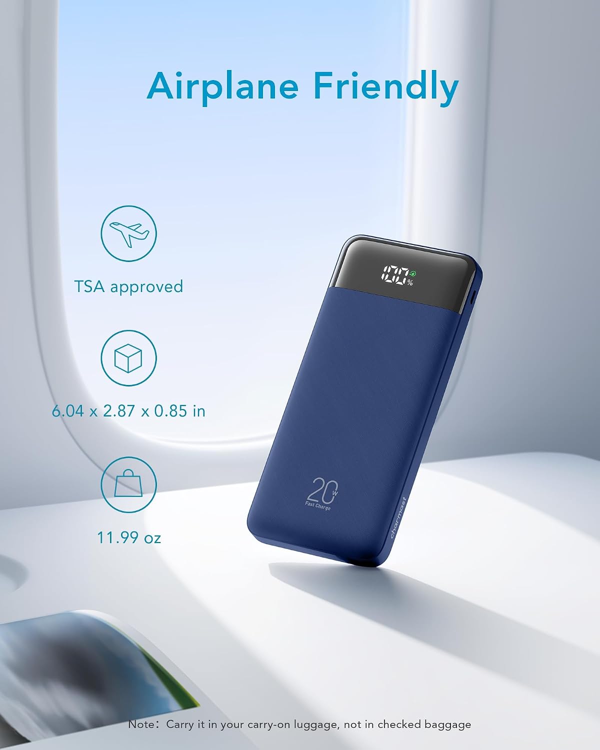 Thumbnail 4 de charmast C2065 20,000mAh Portable Charger with Built-In Cables, 22.5W