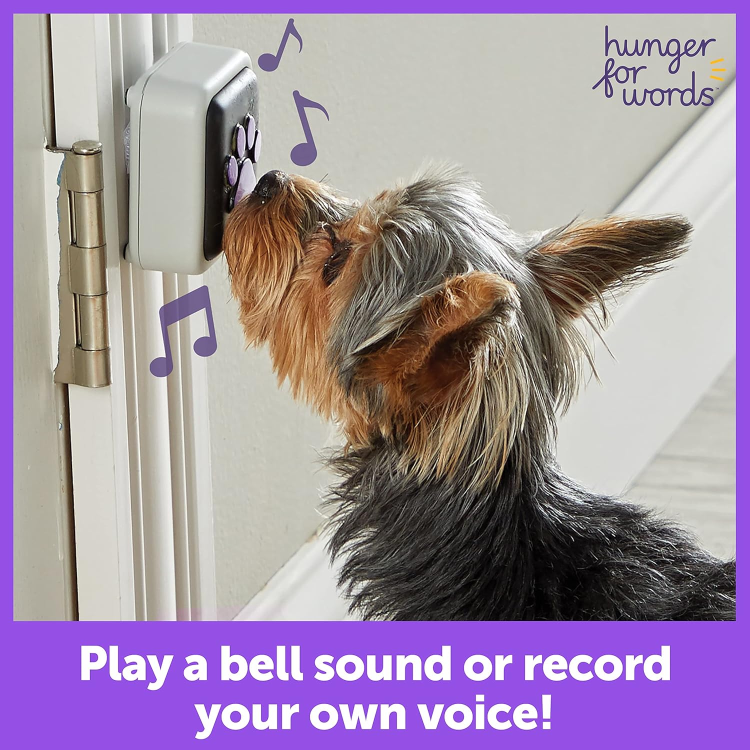 Detalle 2 de Learning Resources Hunger for Words : sonnette pour chien « parlant » 2-en-1