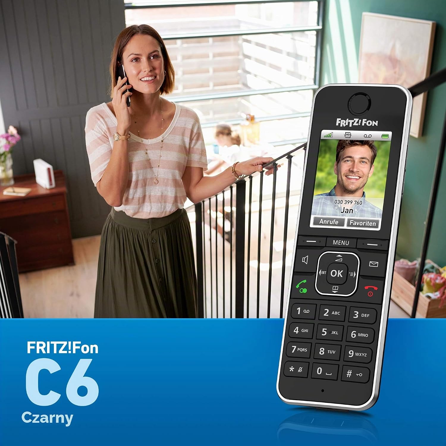 Detalle 2 de FRITZ!Fon C6 – bezprzewodowy telefon DECT z identyfikacją połączeń
