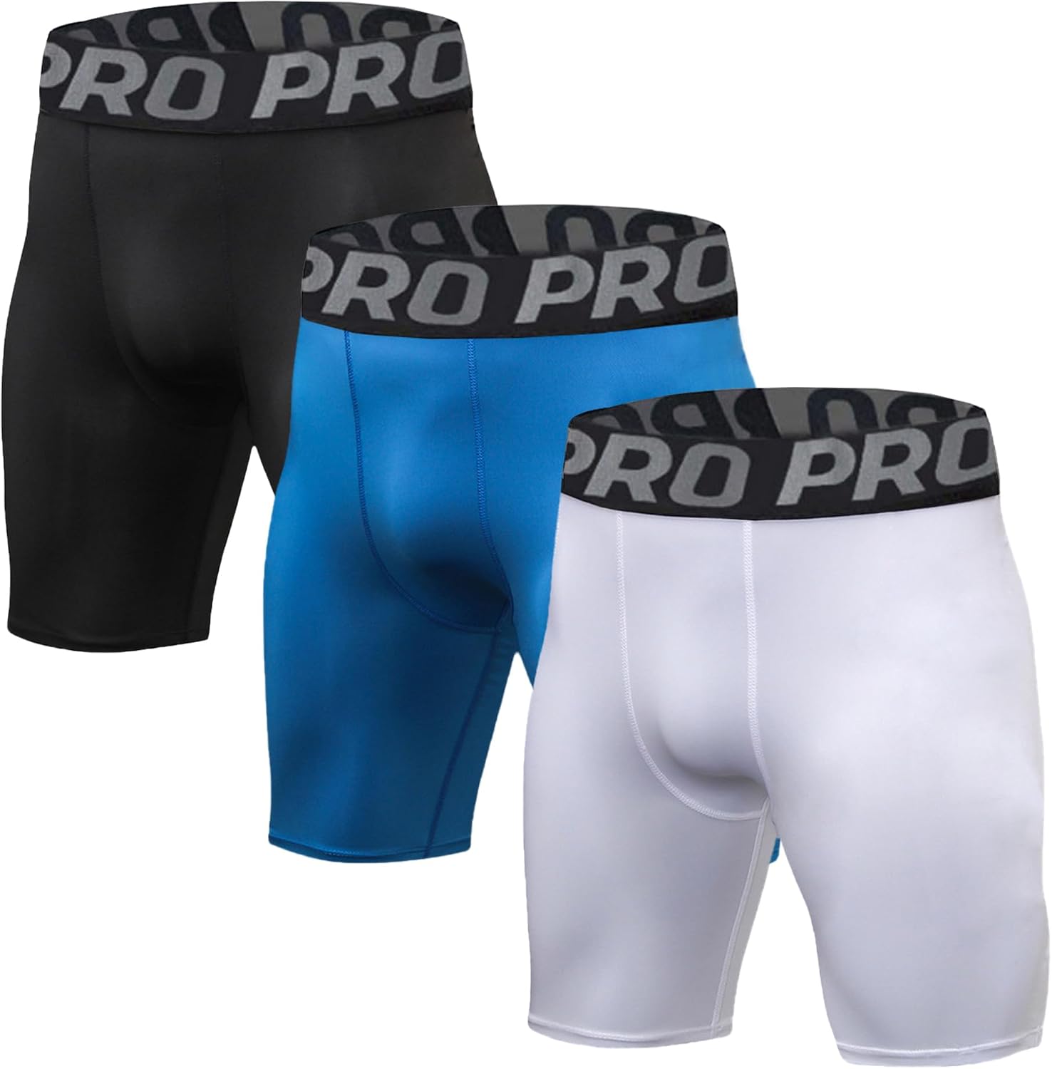 Thumbnail 6 de LNFINTDO 3 Pack Compression Shorts for Men – Base Layer Running Shorts