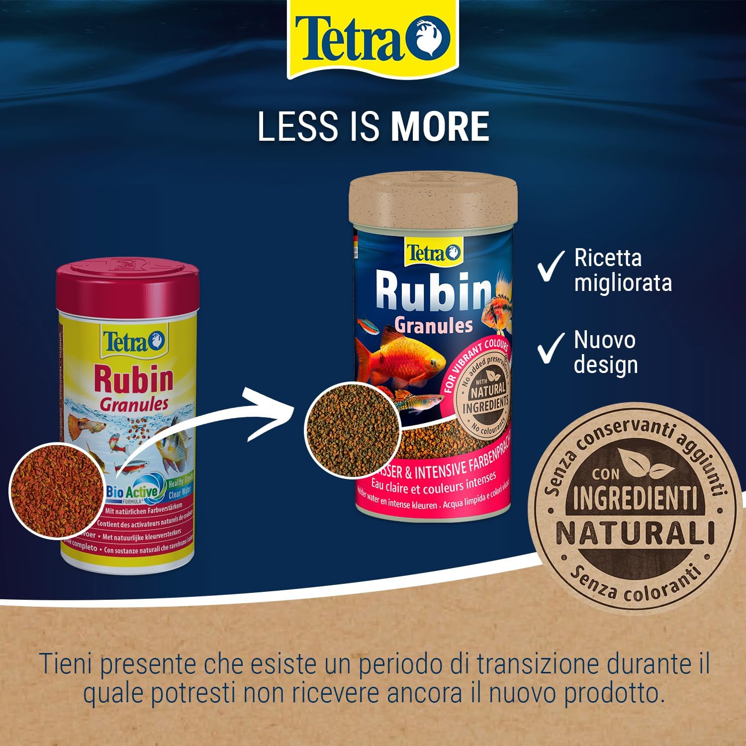 Thumbnail 1 de Tetra Rubin Granules: Mangime granulare per pesci colorati con BioActive, lattina 250 ml