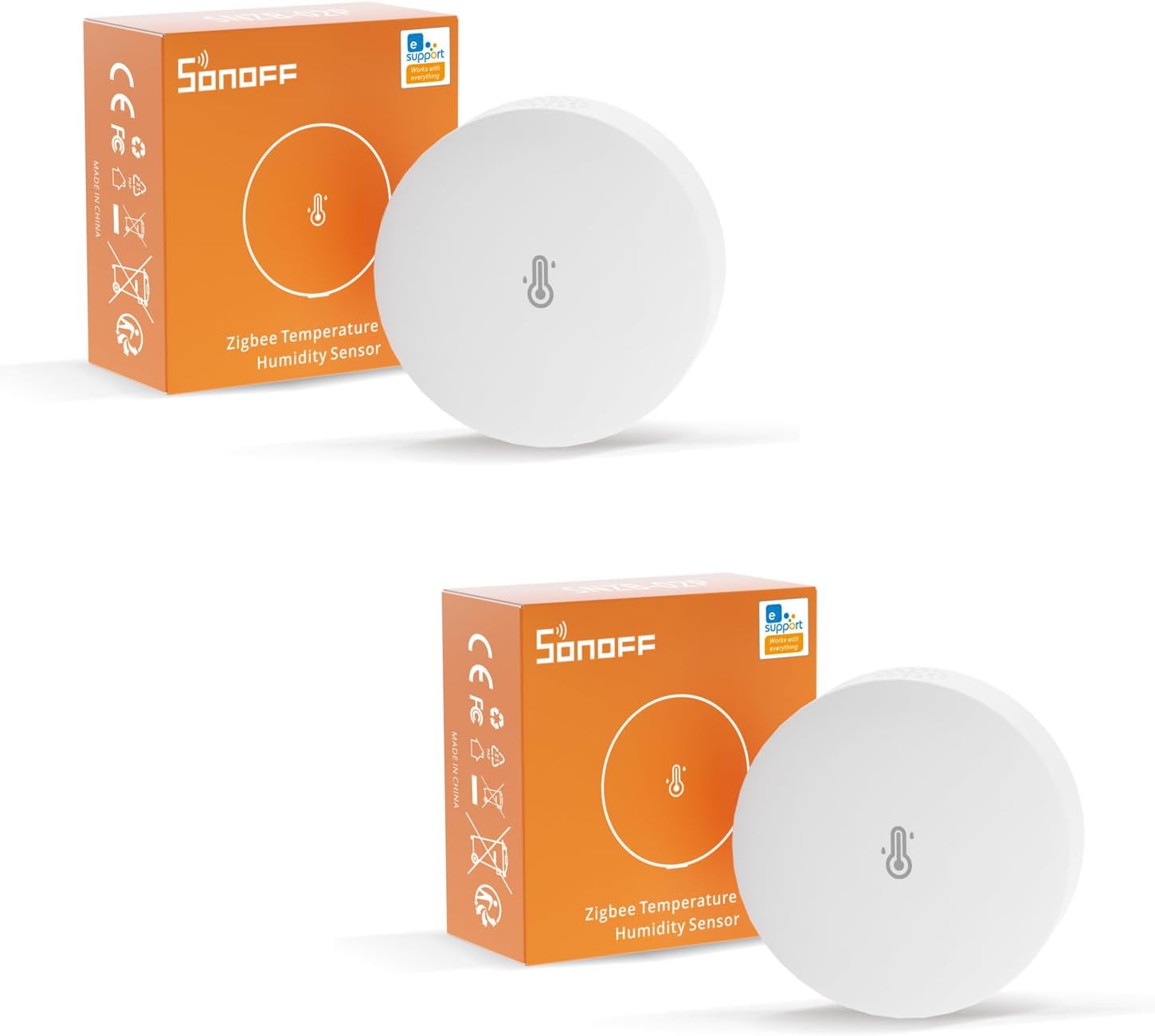 Detalle de SONOFF 2 Pack SNZB-02P Zigbee Temperature and Humidity Sensor