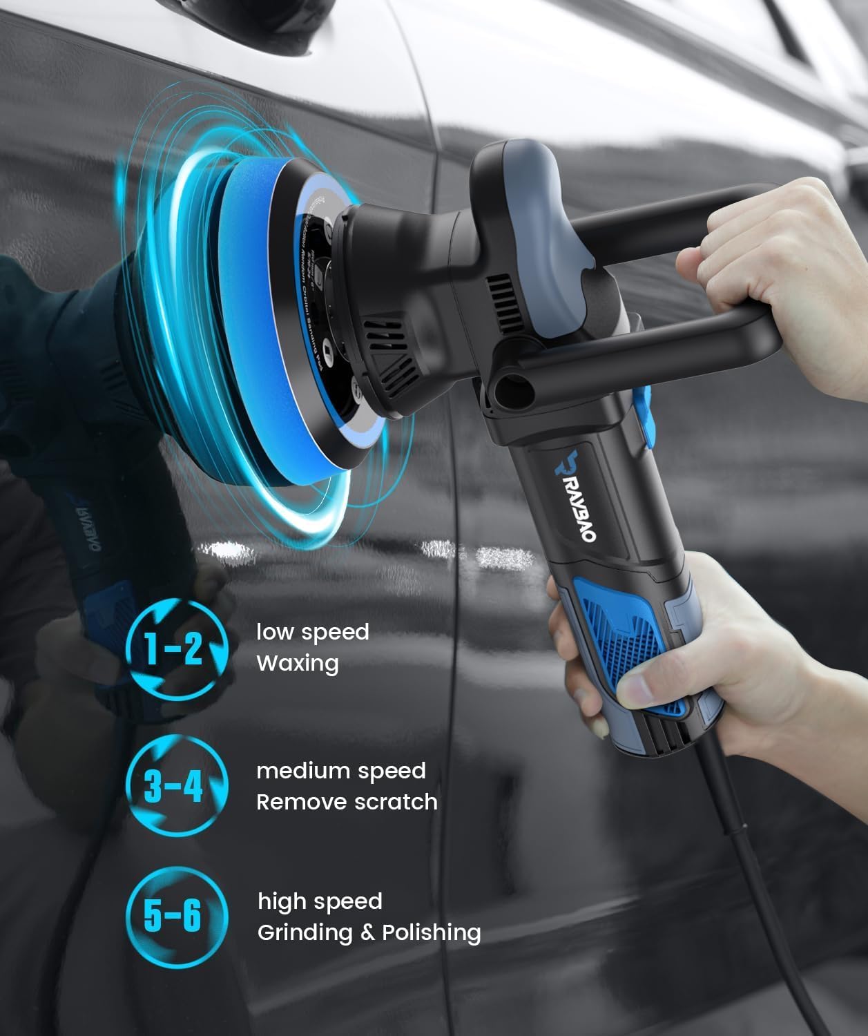 Detalle 2 de RAYBAO Dual Action Car Polisher 900W