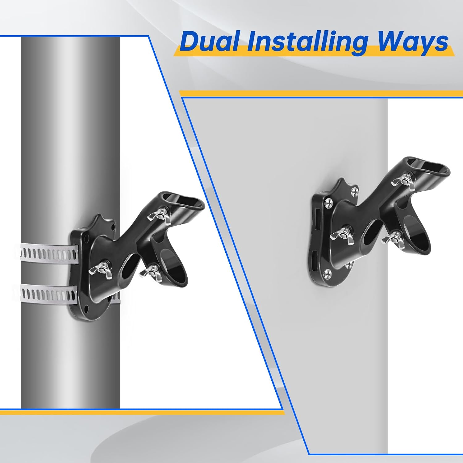 Detalle 1 de Anovo FP001 6-Foot Stainless Steel Flagpole Kit with 360° Rotating Rings