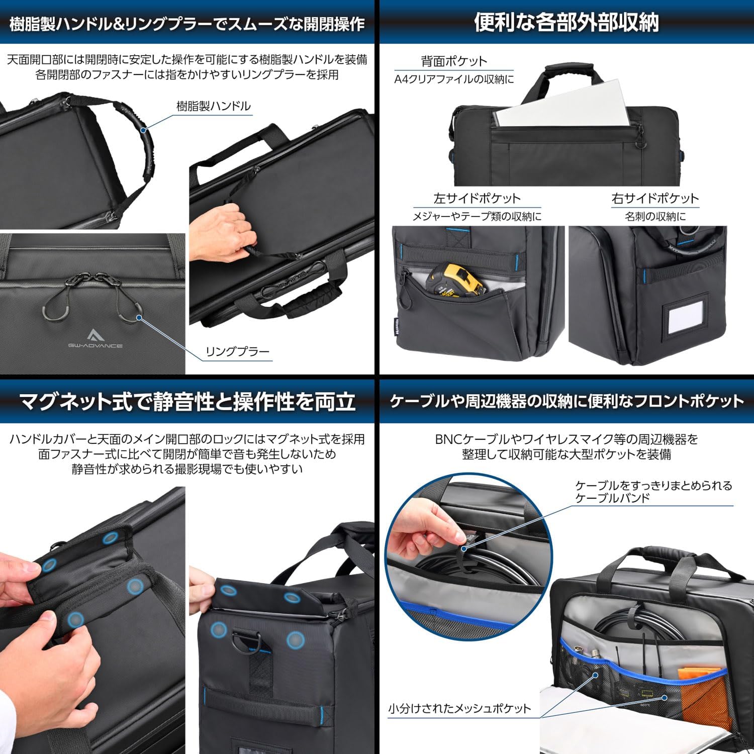 Detalle 1 de ハクバ GW-アドバンス タンクカムショルダーバッグ27AZ カメラバッグ 27L・撥水素材・止水ファスナー