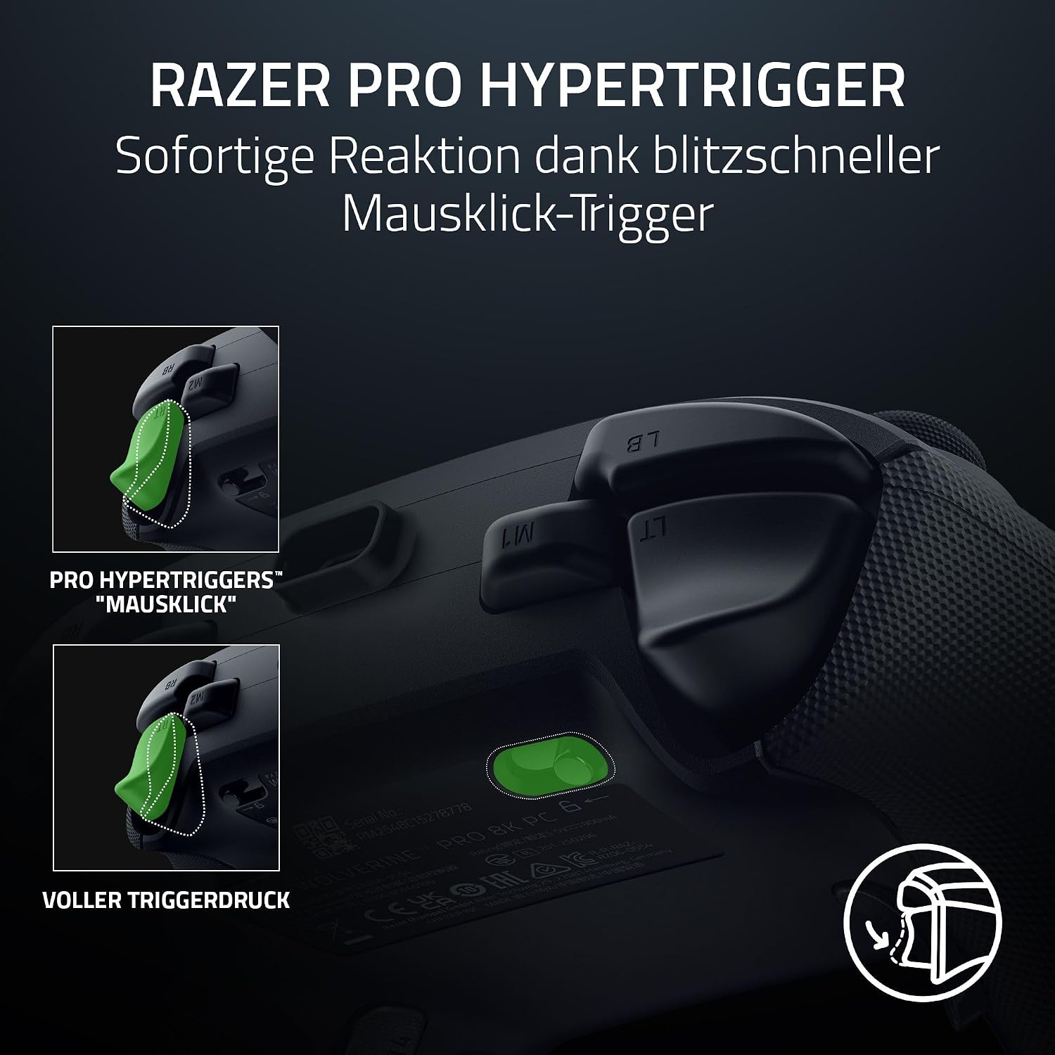 Detalle 2 de Razer Wolverine V3 Pro 8K PC – Kabelloser E-Sport-Controller für den PC