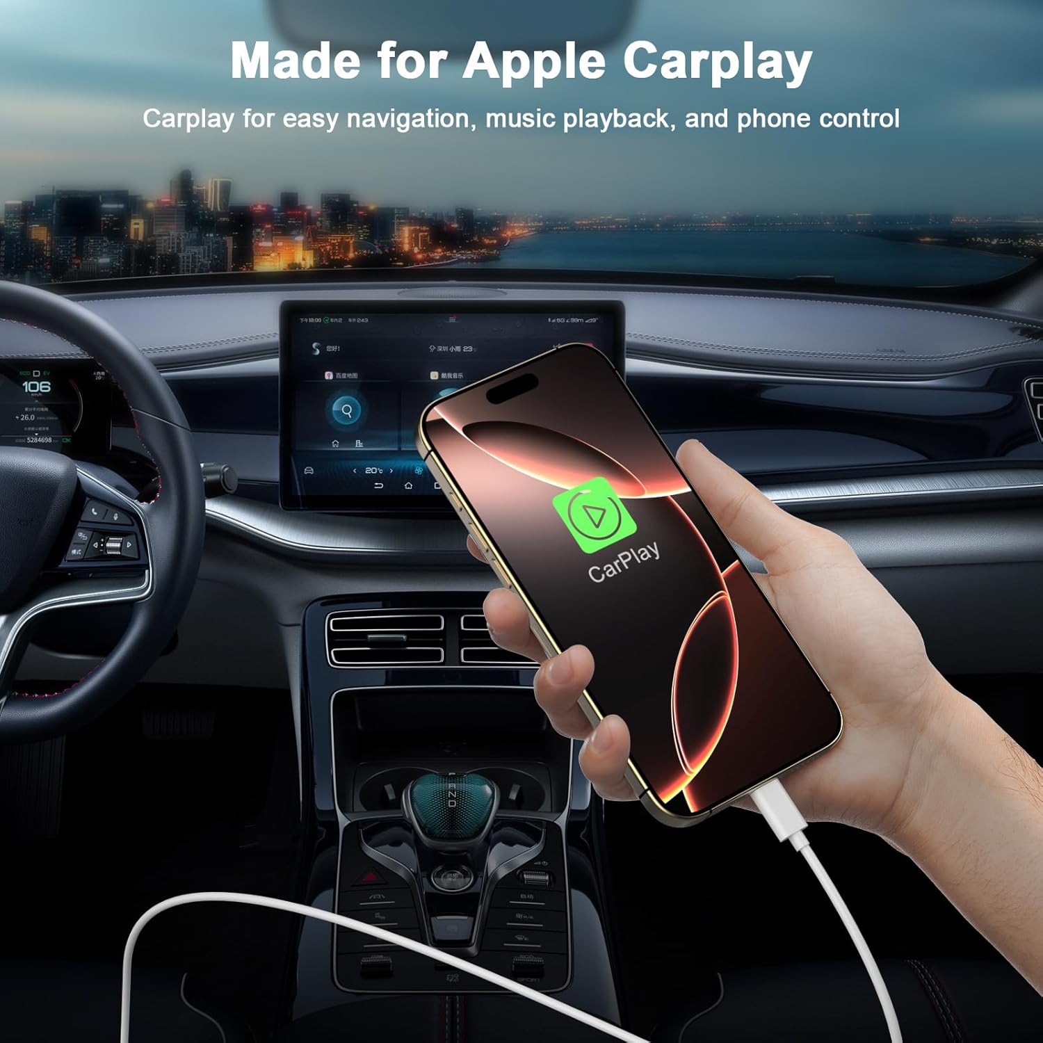 Thumbnail 1 de FUHAYA 5-Pack USB-A to USB-C CarPlay cable for iPhone 16/15