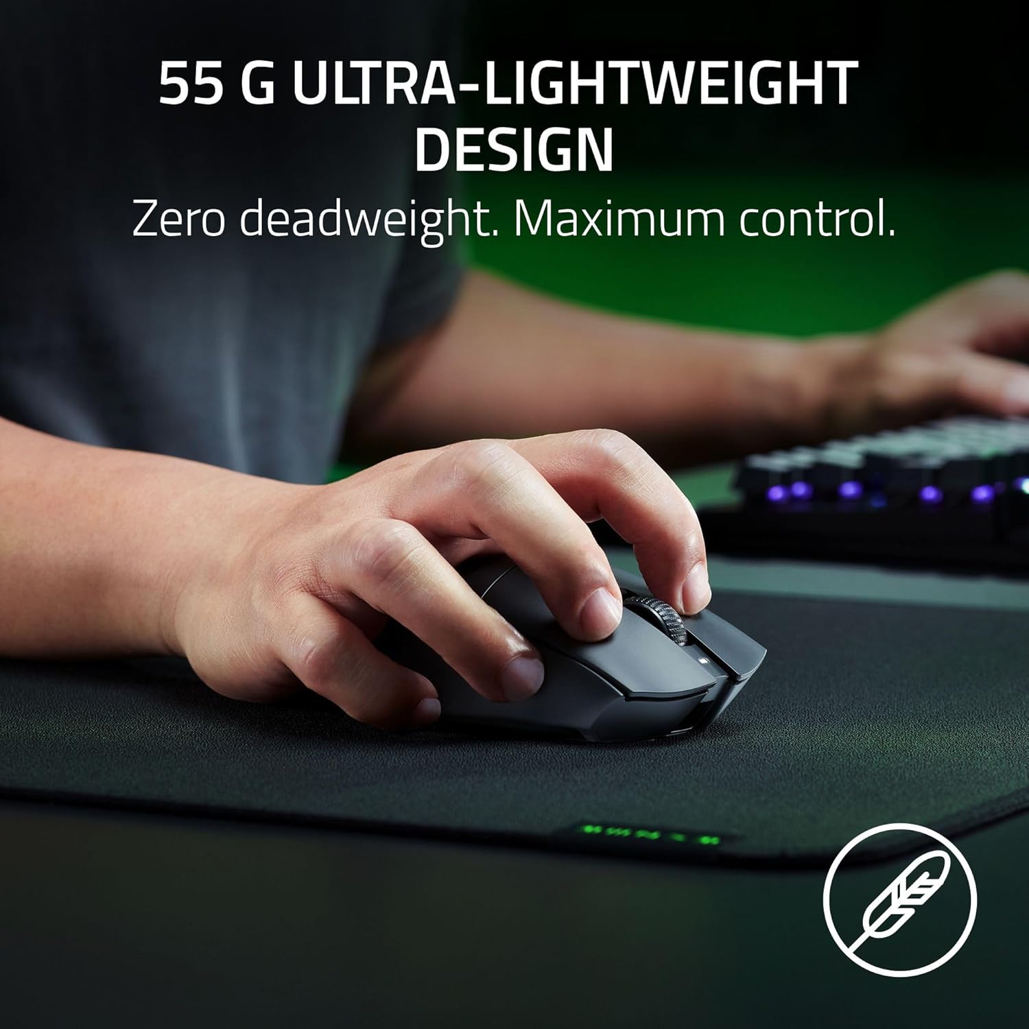 Thumbnail 1 de Razer DeathAdder V3 HyperSpeed Wireless Gaming Mouse (55g) with USB-C Charging, 26K Optical Sensor, 8 Programmable Controls