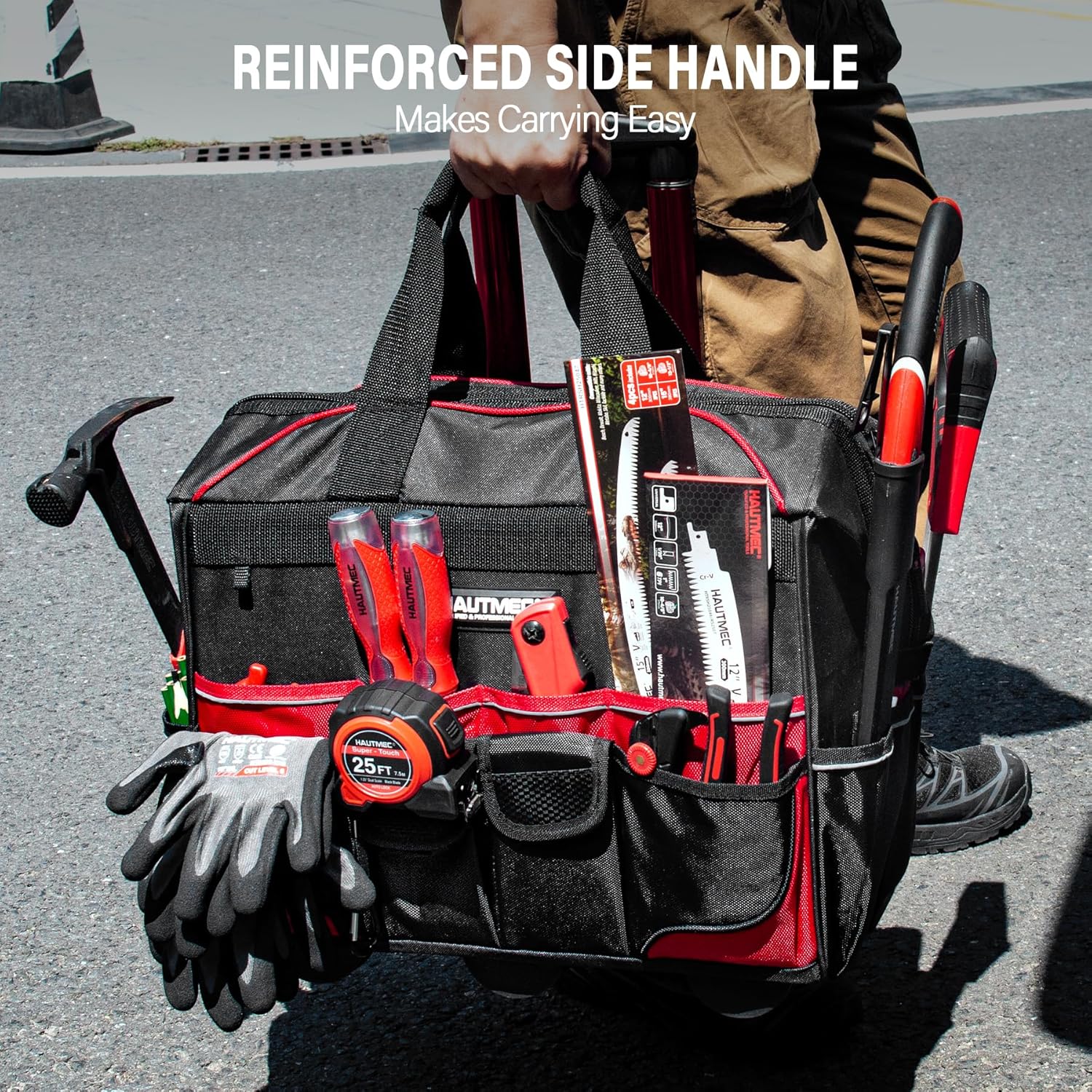 Thumbnail 6 de HAUTMEC 18" Rolling Tool Bag with Wheels (HTTBM25004)