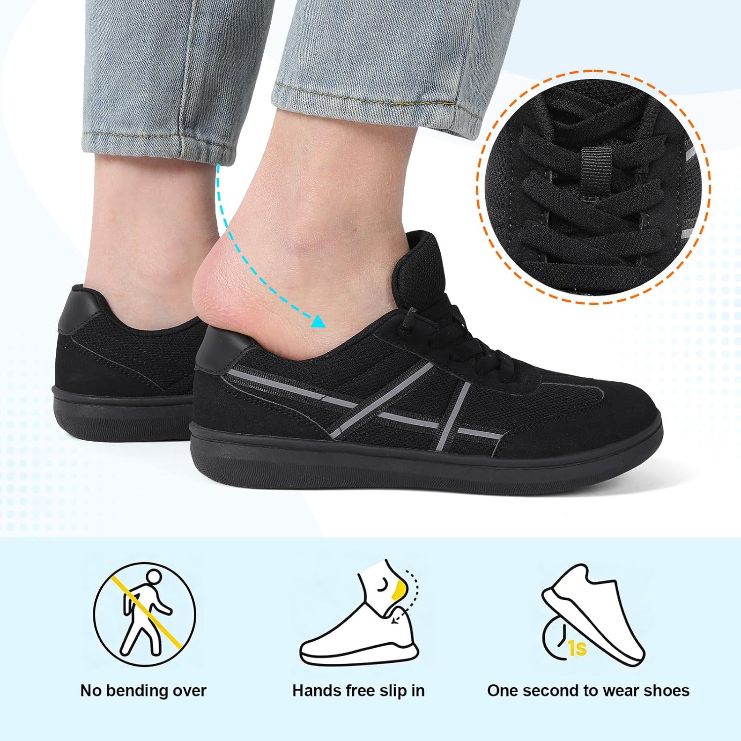 Detalle 2 de LeIsfIt Women's Walking Shoes Mesh