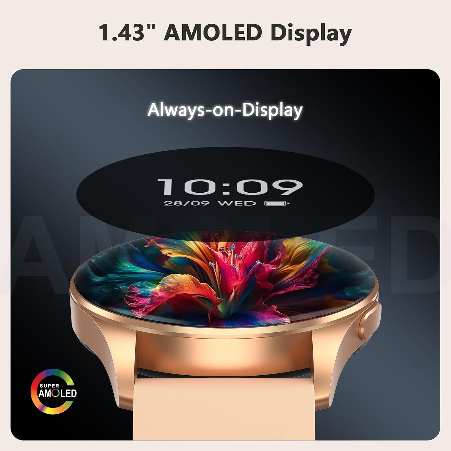 Detalle de Blackview Smart Watch for Women with Call Make/Answer 1.43" AMOLED