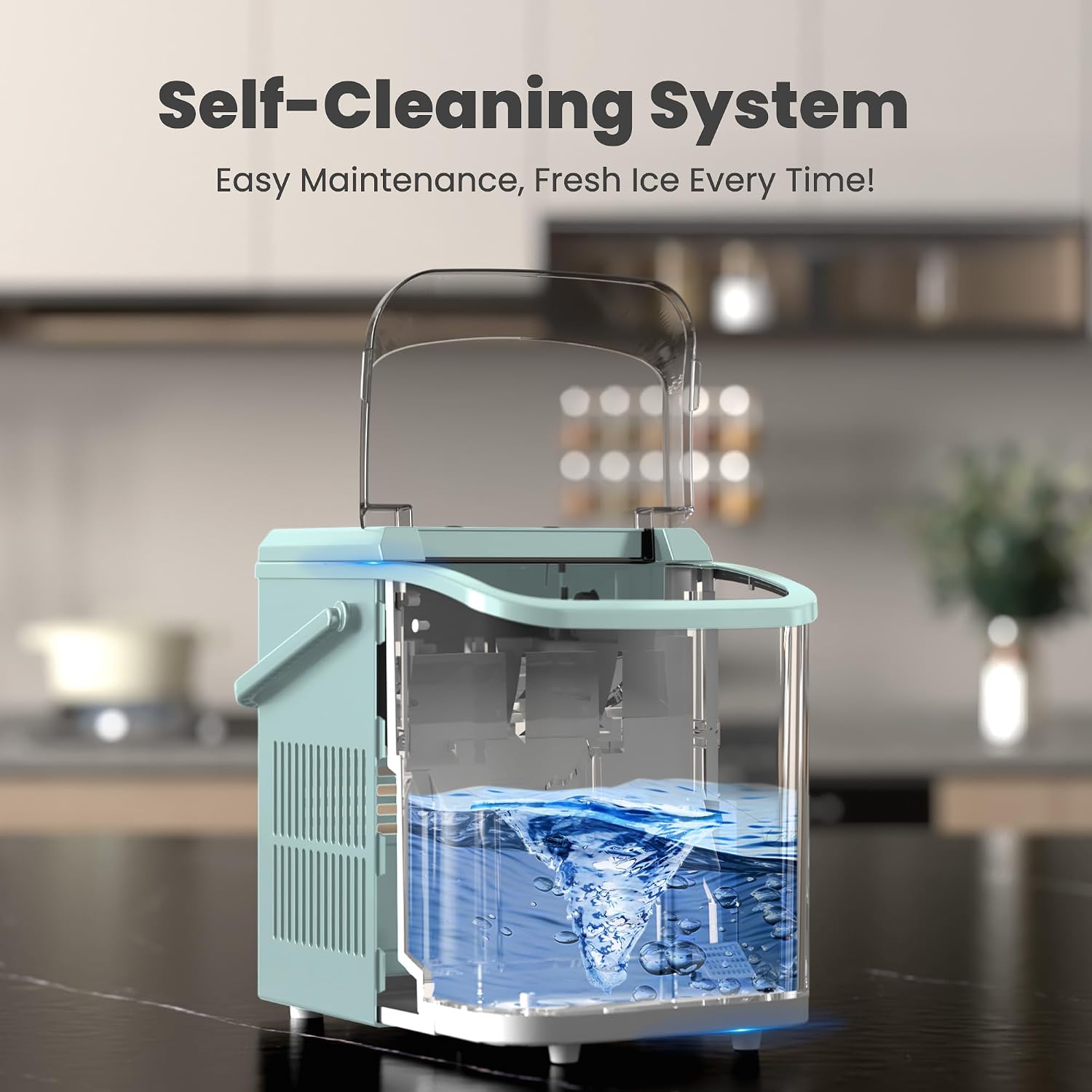 Detalle 2 de DUMOS Countertop Ice Maker, 1.5L Tank