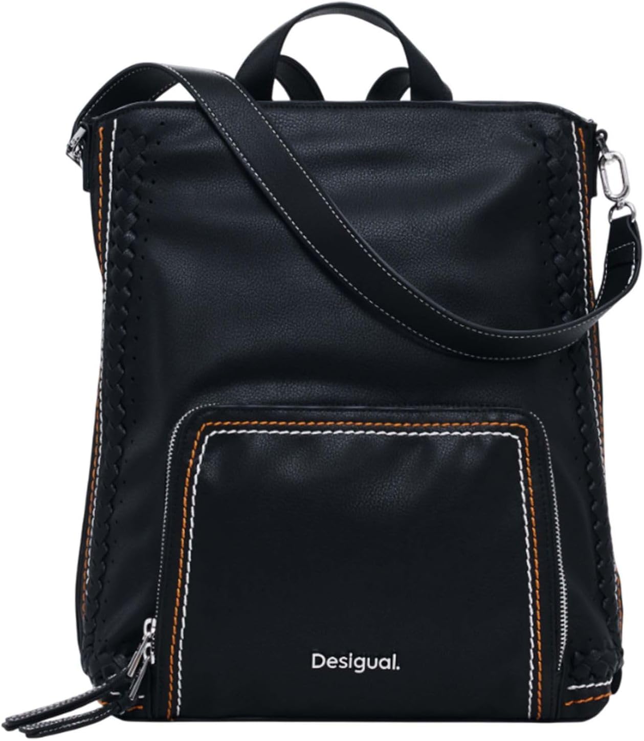 Desigual 25sakp21 BACK_TRAMA PRETORIA Femme (lot de 1) – Multicolore, fermeture éclair et broderie contrastée, matériaux recyclés