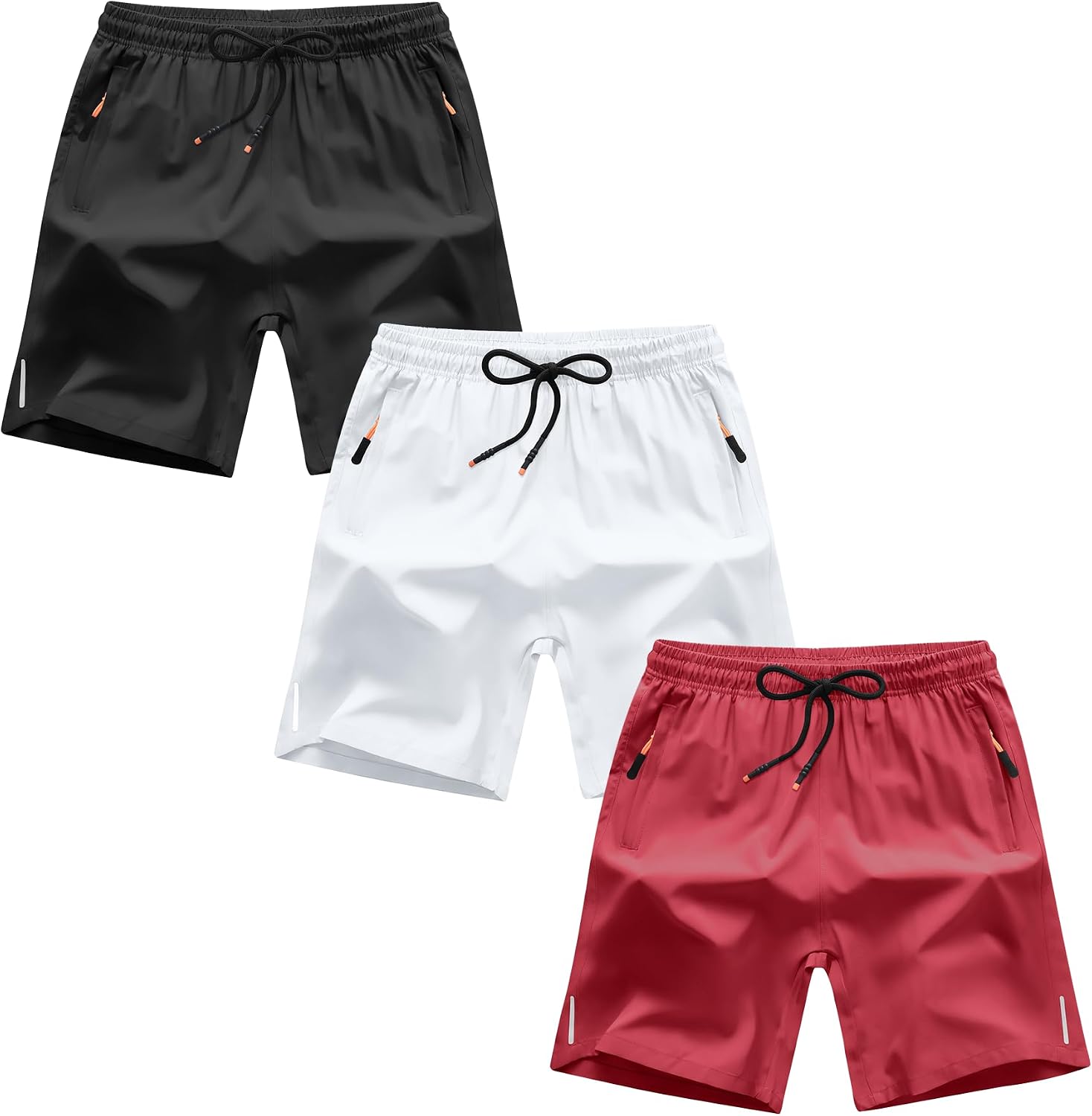 Thumbnail 6 de ANHDM Boys Shorts Quick Dry Athletic Running Shorts with Zipper Pockets