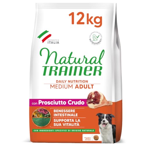 Detalle de Natural Trainer Medium – Cibo per Cani Adulti con Prosciutto Crudo, 12 kg (Trainer)