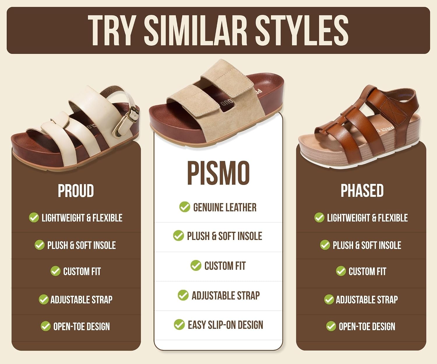 Thumbnail 6 de Project Cloud 100% Genuine Leather Platform Sandals for Women