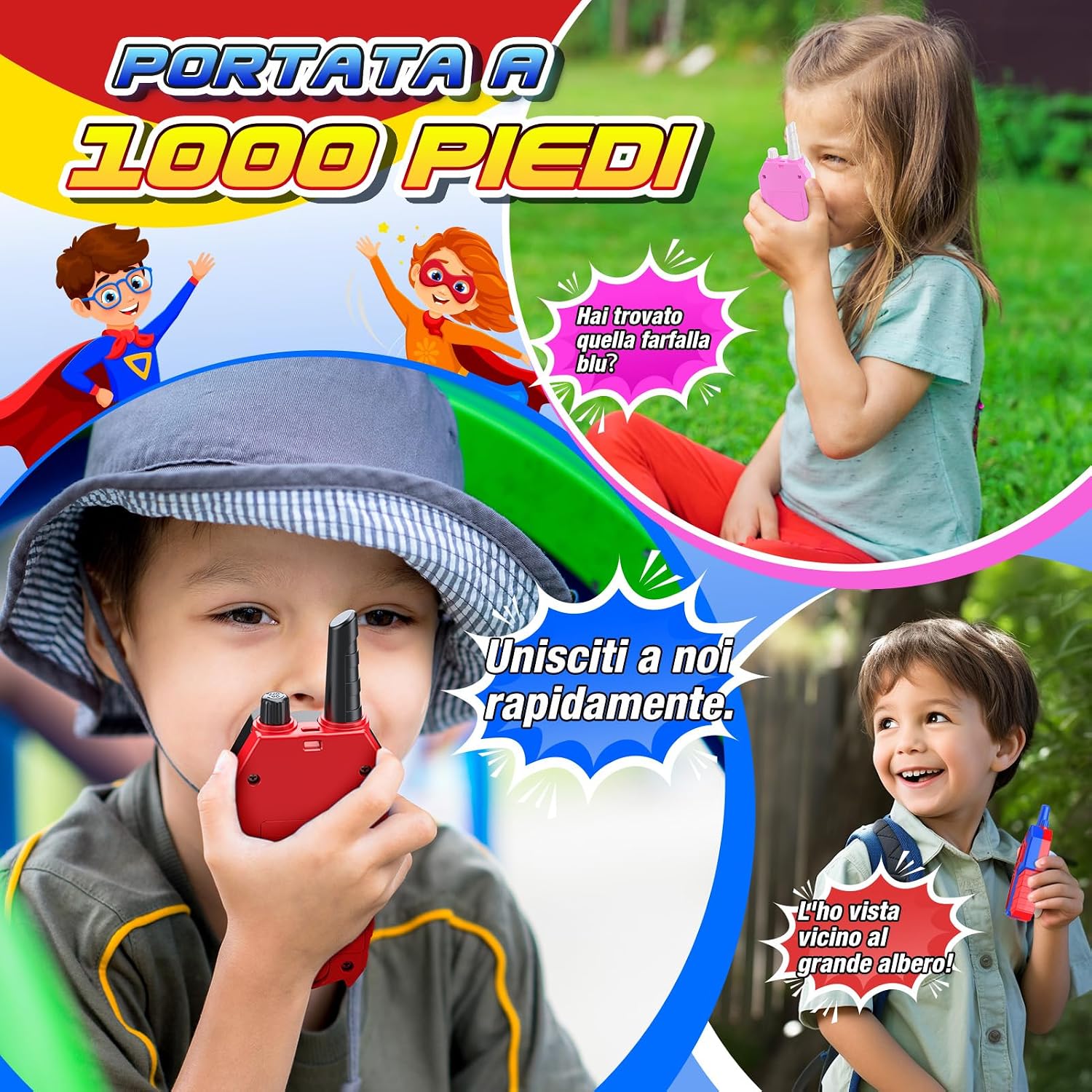 Detalle de Toyokid Walkie-Talkie Bambini 1.000 piedi