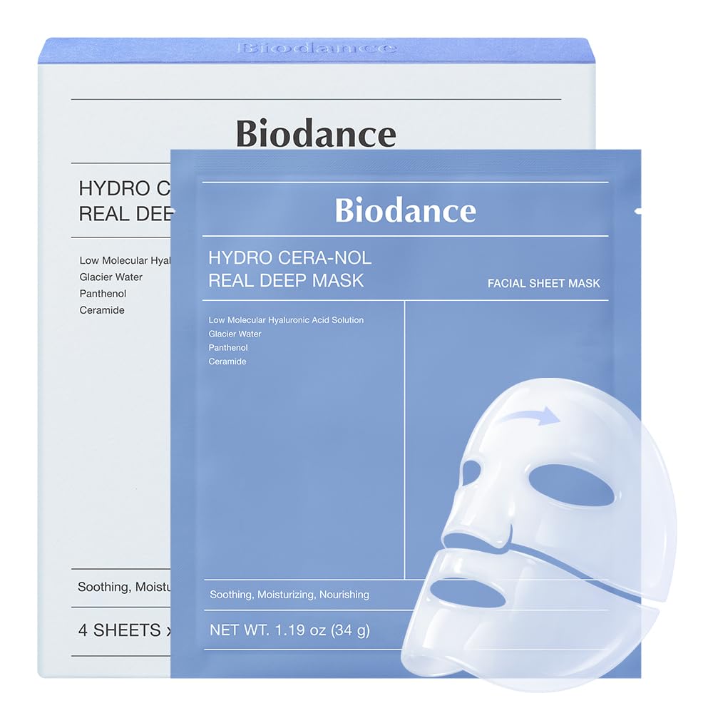 Detalle de BIODANCE Hydro Cera-nol Real Deep Maske – Overnight Hydrogel Maske, beruhigend und feuchtigkeitsspendend (34 g × 4 St.)