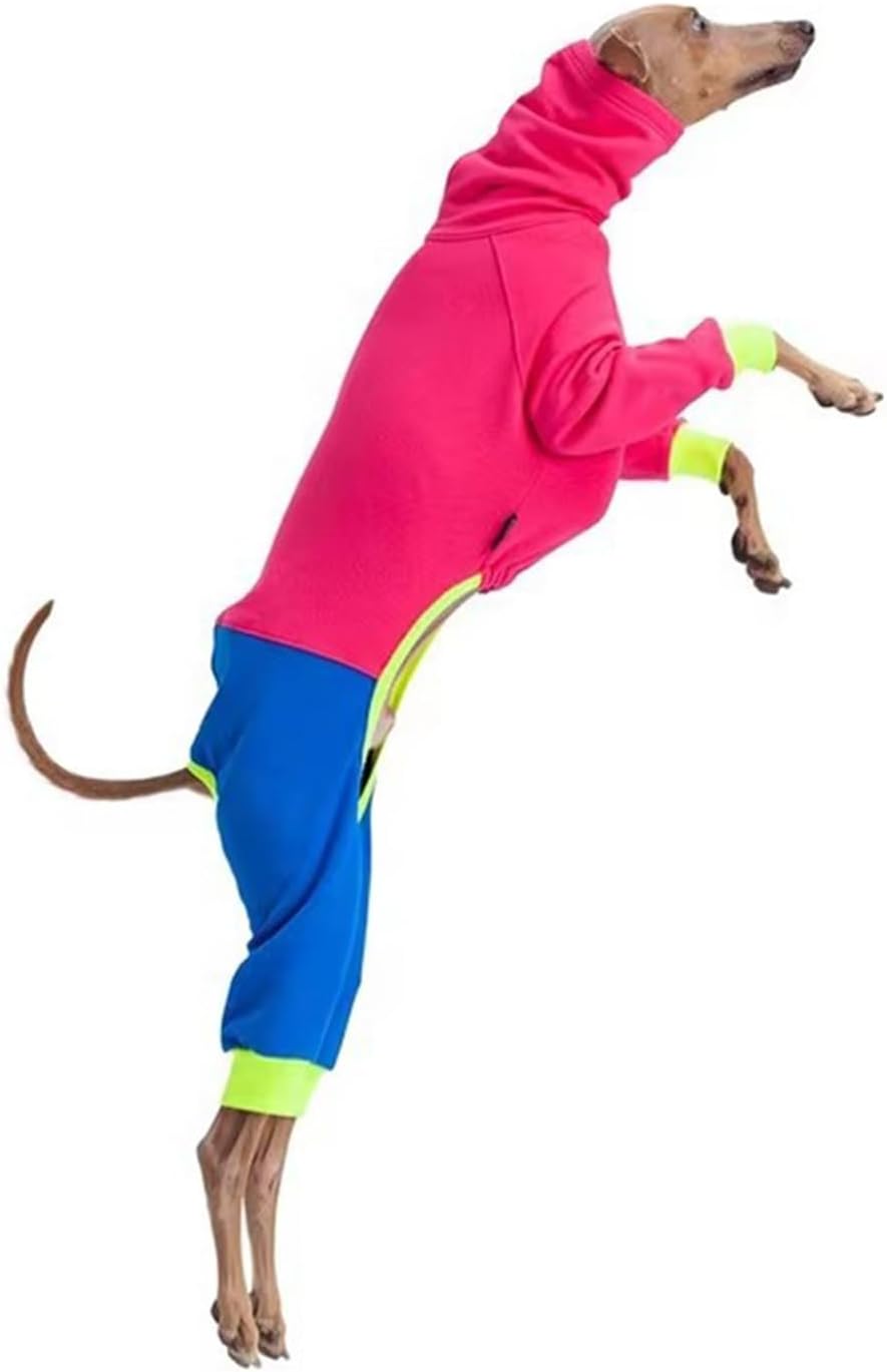 Thumbnail 6 de Lightweight Italian Greyhound Jumper – Whippet fleece jumpsuit with windproof turtleneck (Hot Pink, 5XL)