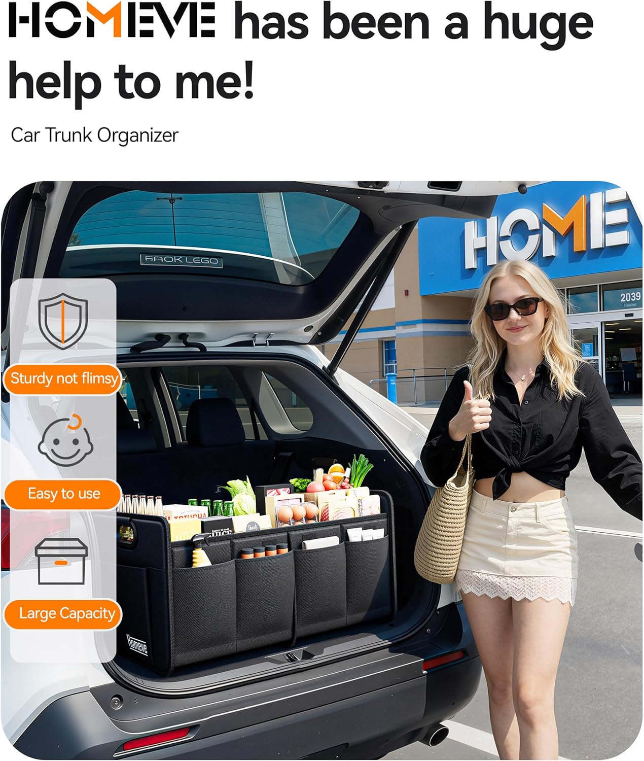 Thumbnail 1 de Homeve Trunk Organizer for Car