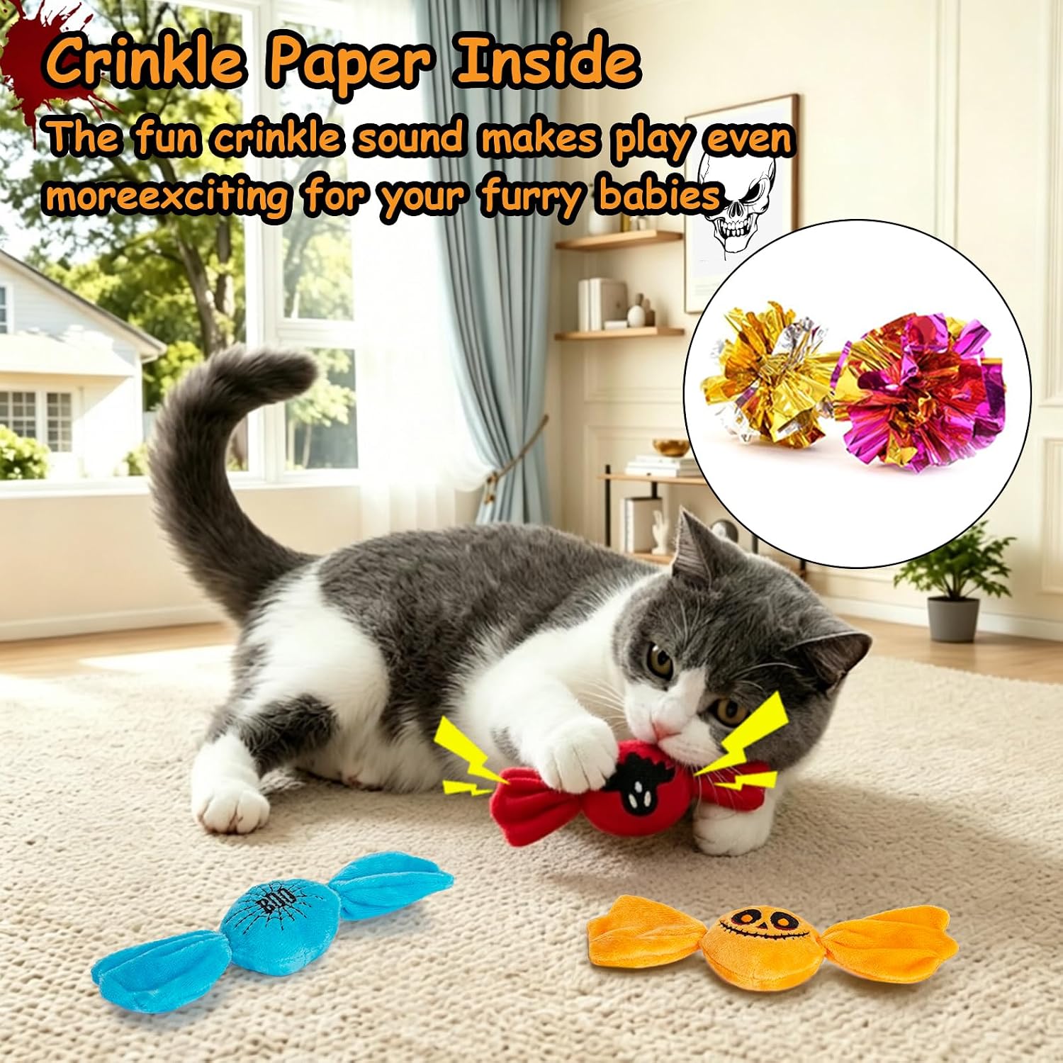 Detalle de Retro Shaw Cat Toys 3-Pack