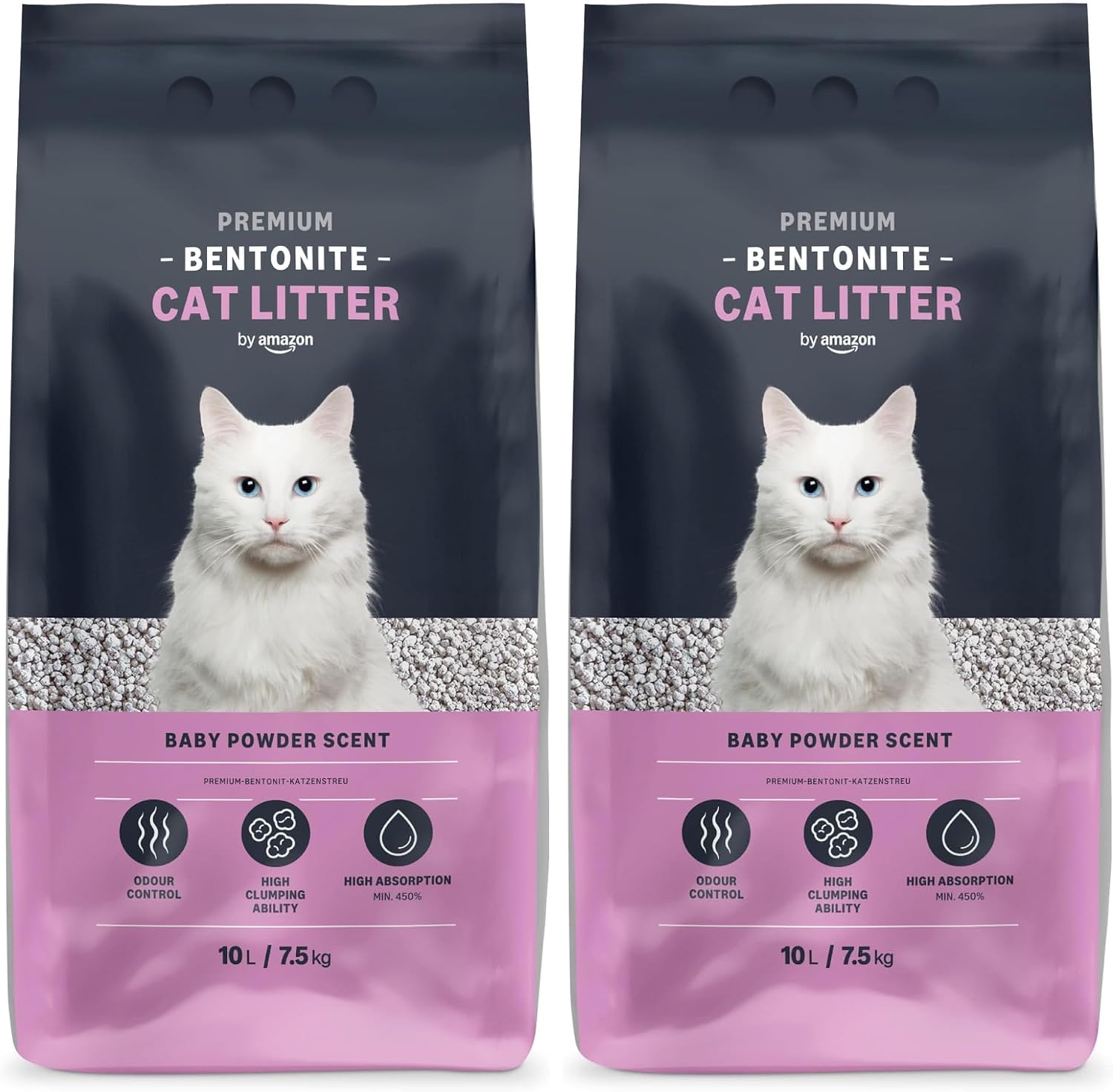 Detalle de By Amazon Bentonite Premium Cat Litter with Baby Powder Scent, 10L (Pack of 1) — formerly Lifelong