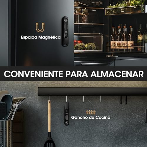 Detalle de DOQAUS Termómetro de Cocina Digital con Lectura en 3 segundos y Sonda Larga