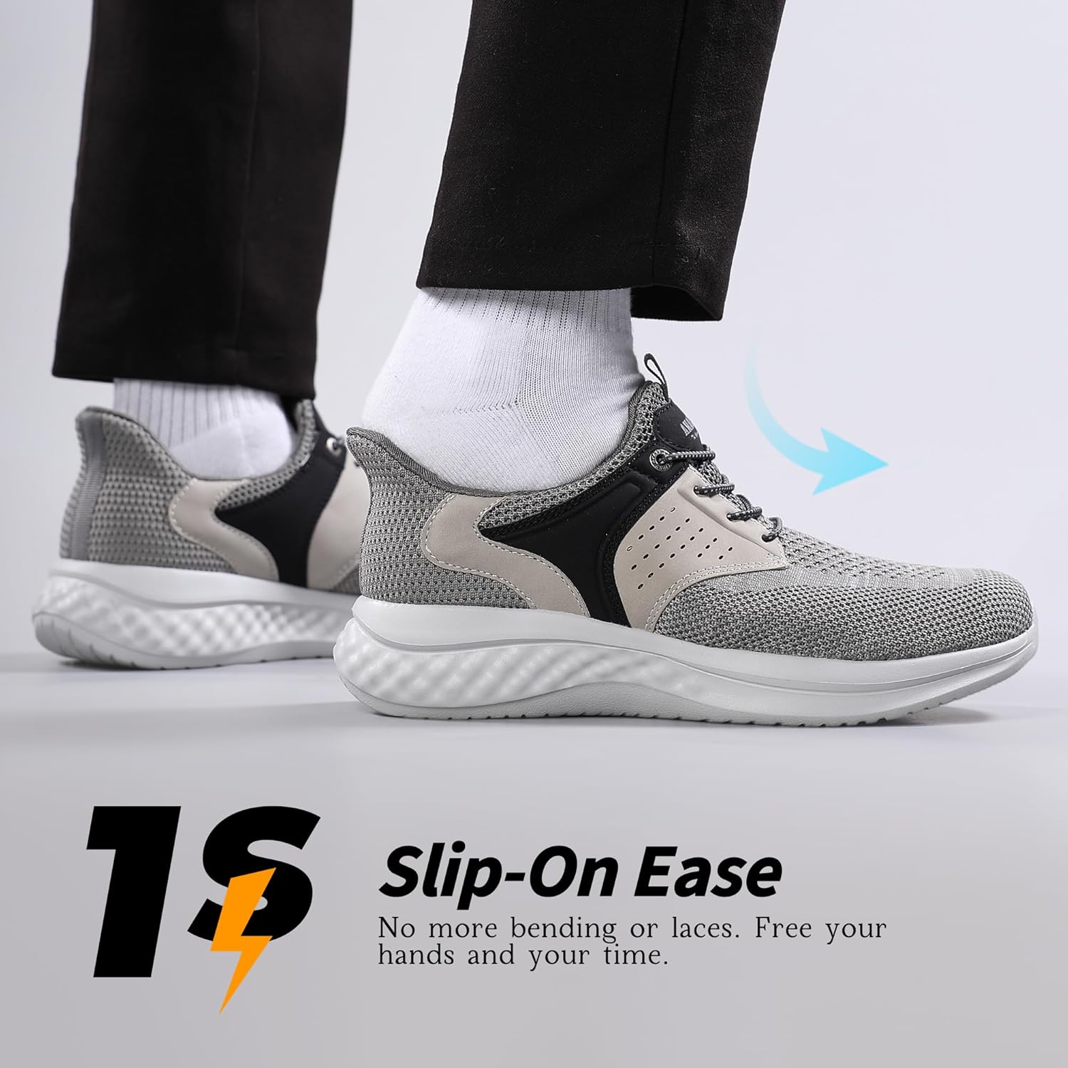 Thumbnail 4 de ANALeaf Men's Trainers Hands Free Slip-On Sneakers — Comfortable, Breathable Everyday Shoes