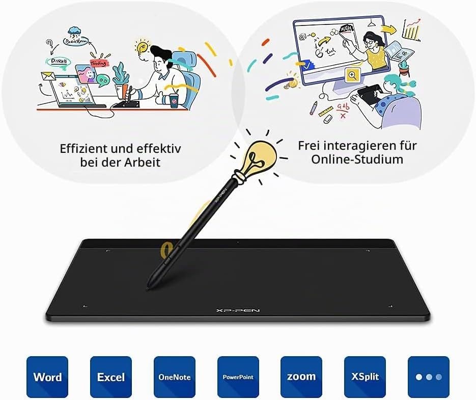 Thumbnail 6 de XP-Pen Deco Fun L Grafiktablett – 25,4 × 15,2 cm, passiver Stift, 8192 Stufen, 60° Neigung, kompatibel mit Mac, Windows, Chrome OS und Android