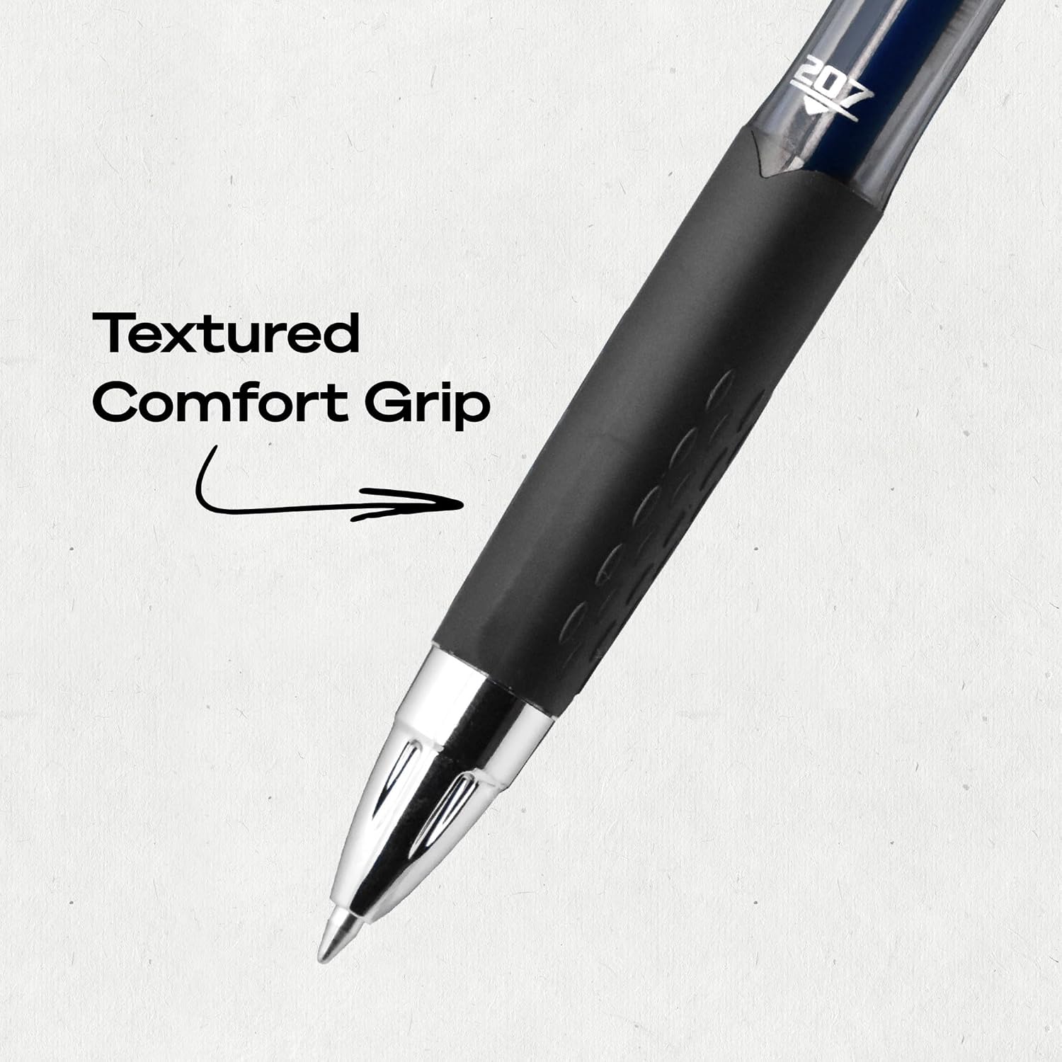 Detalle de Uni-Ball 207 (45532PP) Retractable Gel Pens, Blue Ink, 0.7 mm, 4-Pack