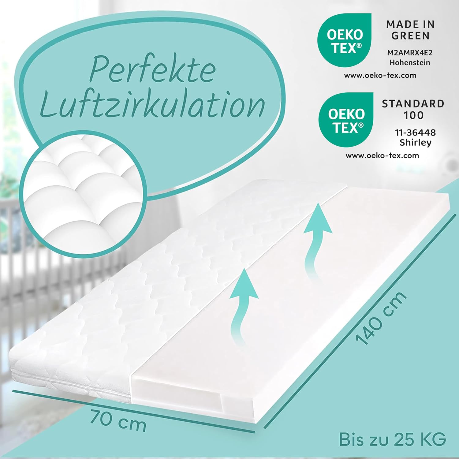 Thumbnail 1 de Sun Garden Babymatratze 70×140 cm Kindermatratze