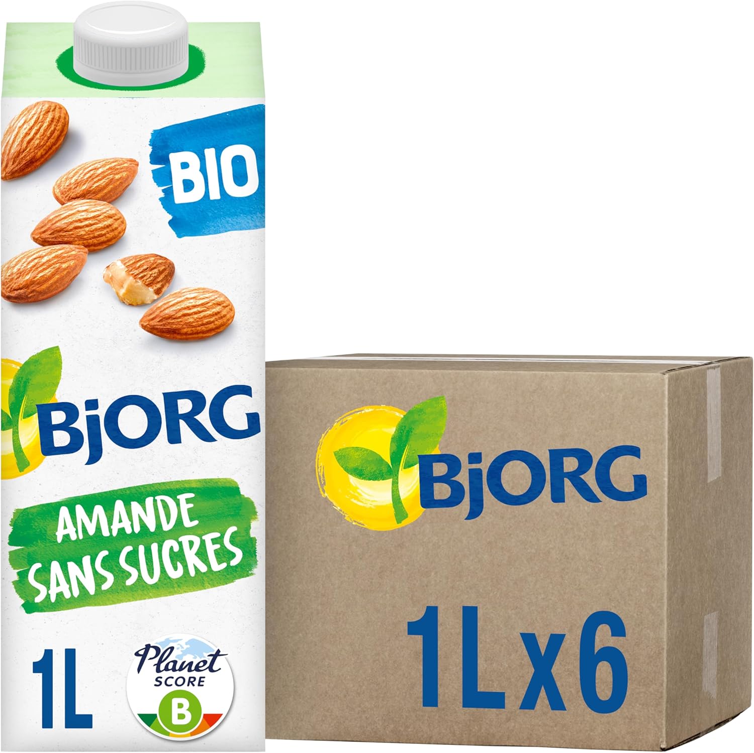 Detalle de BJORG Lait d'Amande Bio Sans Sucre — Lait Végétal Bio 1 L x 6