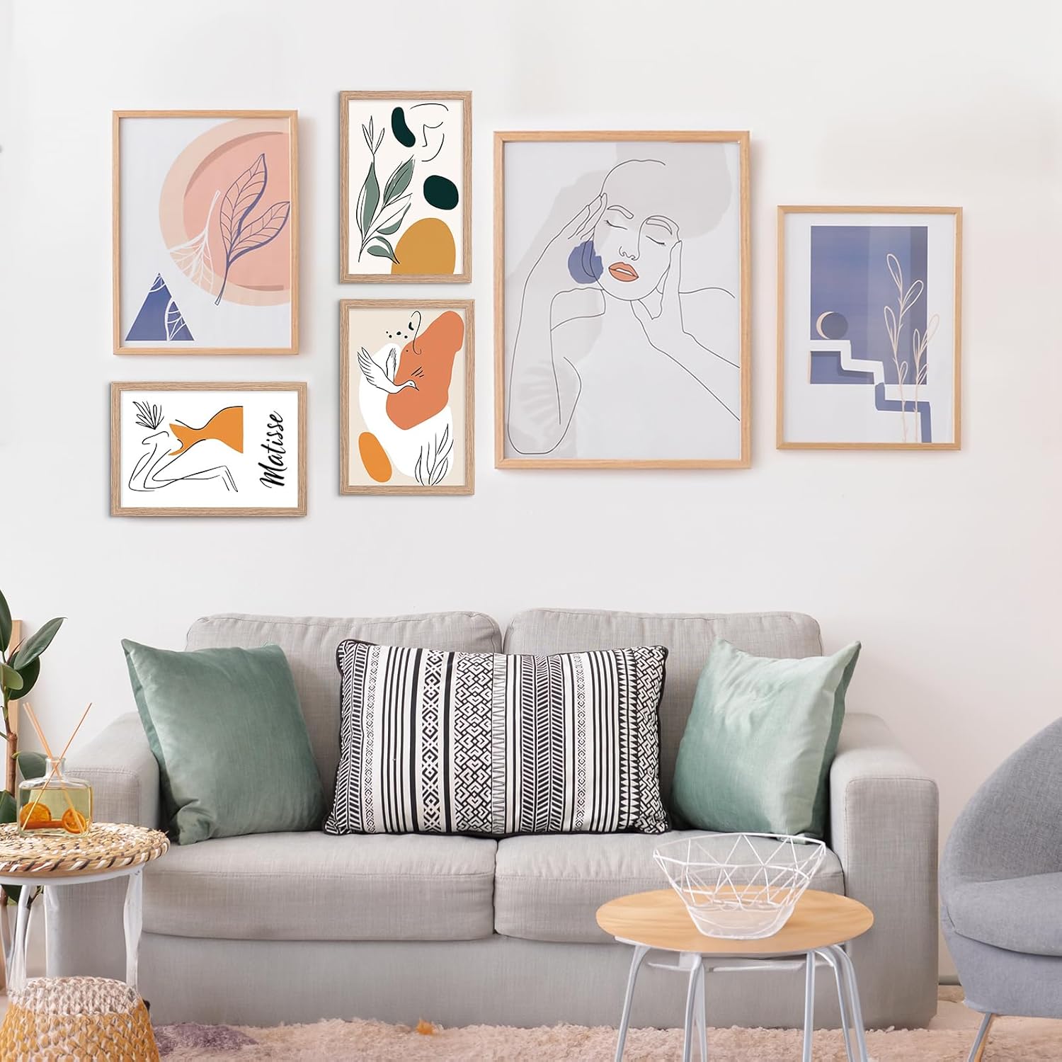 Thumbnail 6 de Walasis lot de 3 cadres photo en chêne naturel 20x30 (format paysage ou portrait)