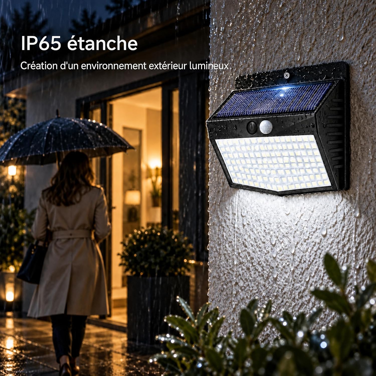 Detalle 2 de Peasur Lampe Solaire Extérieur, 3 modes, ⚡