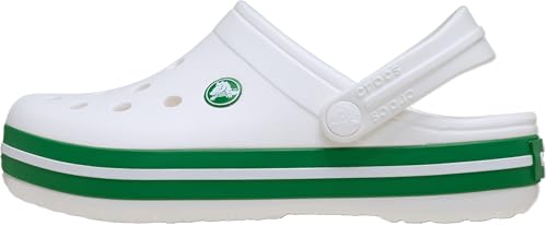 Thumbnail 3 de Crocs Unisex Kids Clog, Crocband Clog T in White/Green Ivy (UK Child 10)