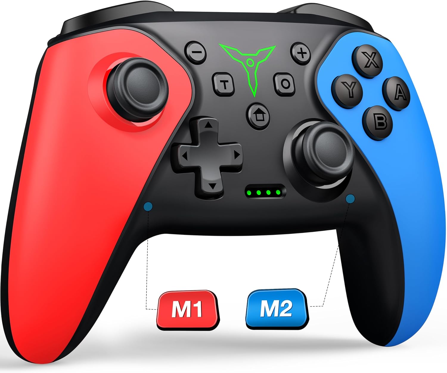 Detalle de Fanxieast Upgraded Wireless Controller for Nintendo Switch (Lite/OLED) – Turbo, programmable back buttons & quick wake-up