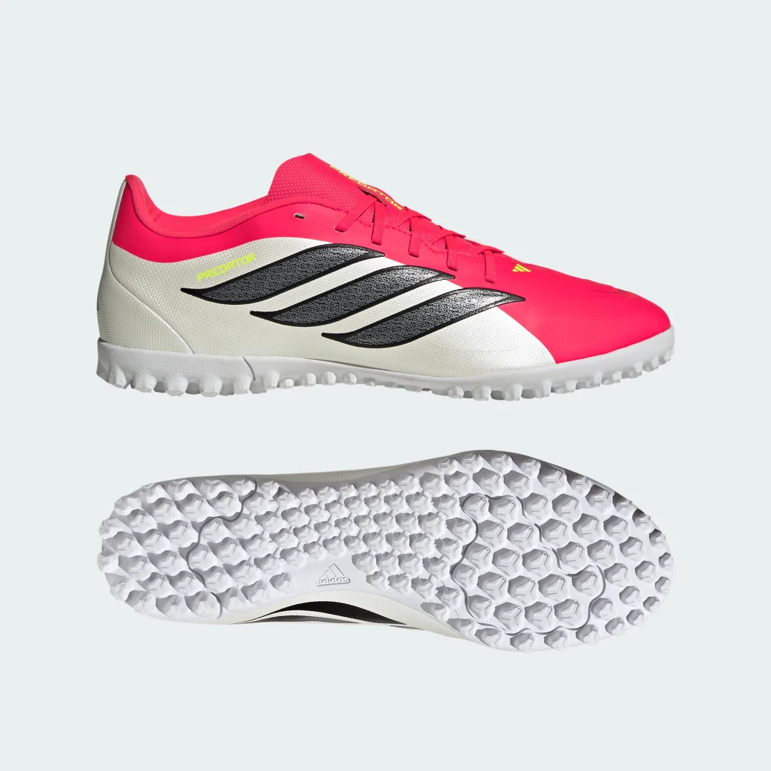 Detalle de Zapatilla de fútbol Predator Club moqueta roja – Adidas