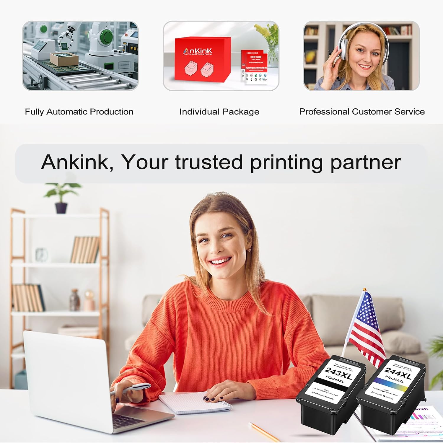Thumbnail 6 de Ankink Black Ink Cartridge 240XL