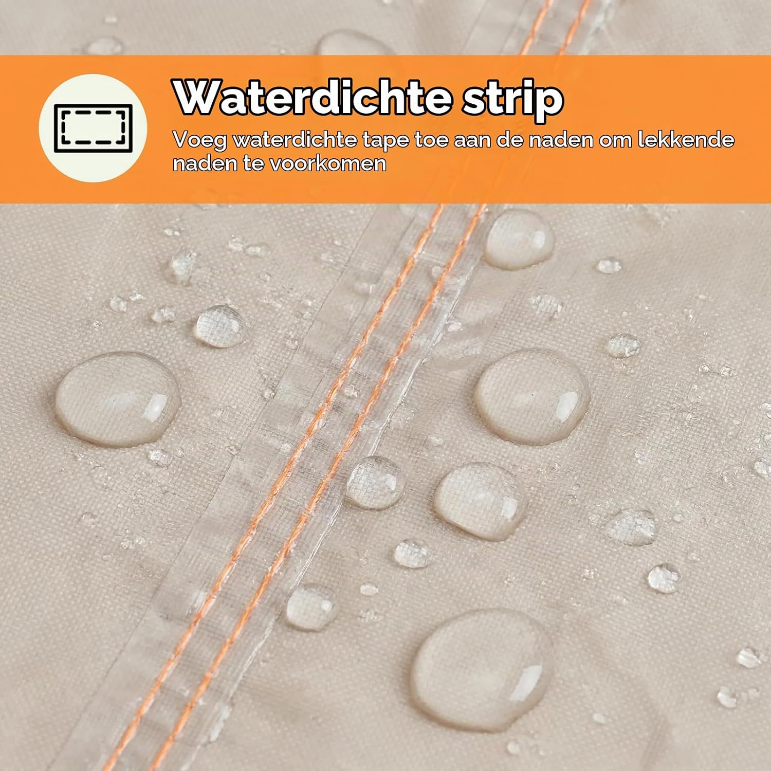 Detalle de GARPROVM picknicktafelhoes 193 x 157 x 76 cm van 420D Oxford, waterdicht