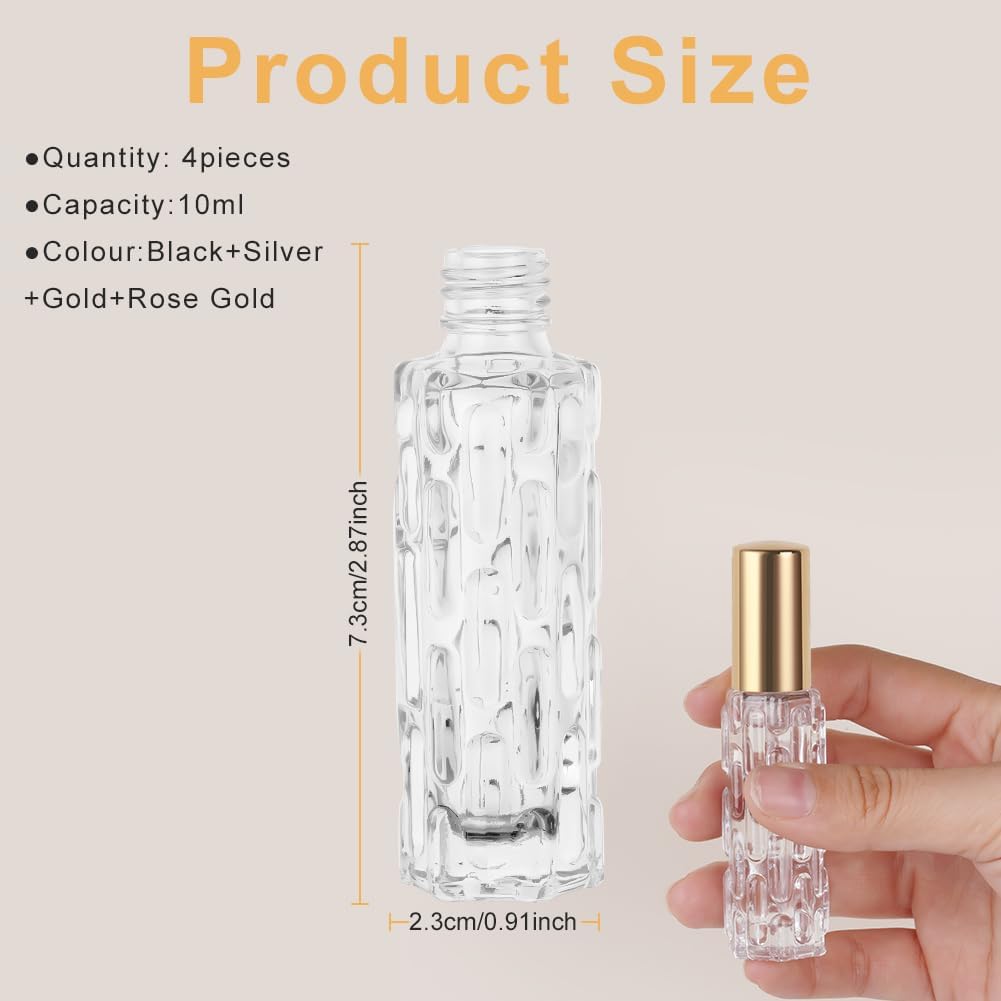 Thumbnail 1 de LOPHE flacons de parfum rechargeables rechargeables 4×10 ml avec pompes anti-fuites pour voyage