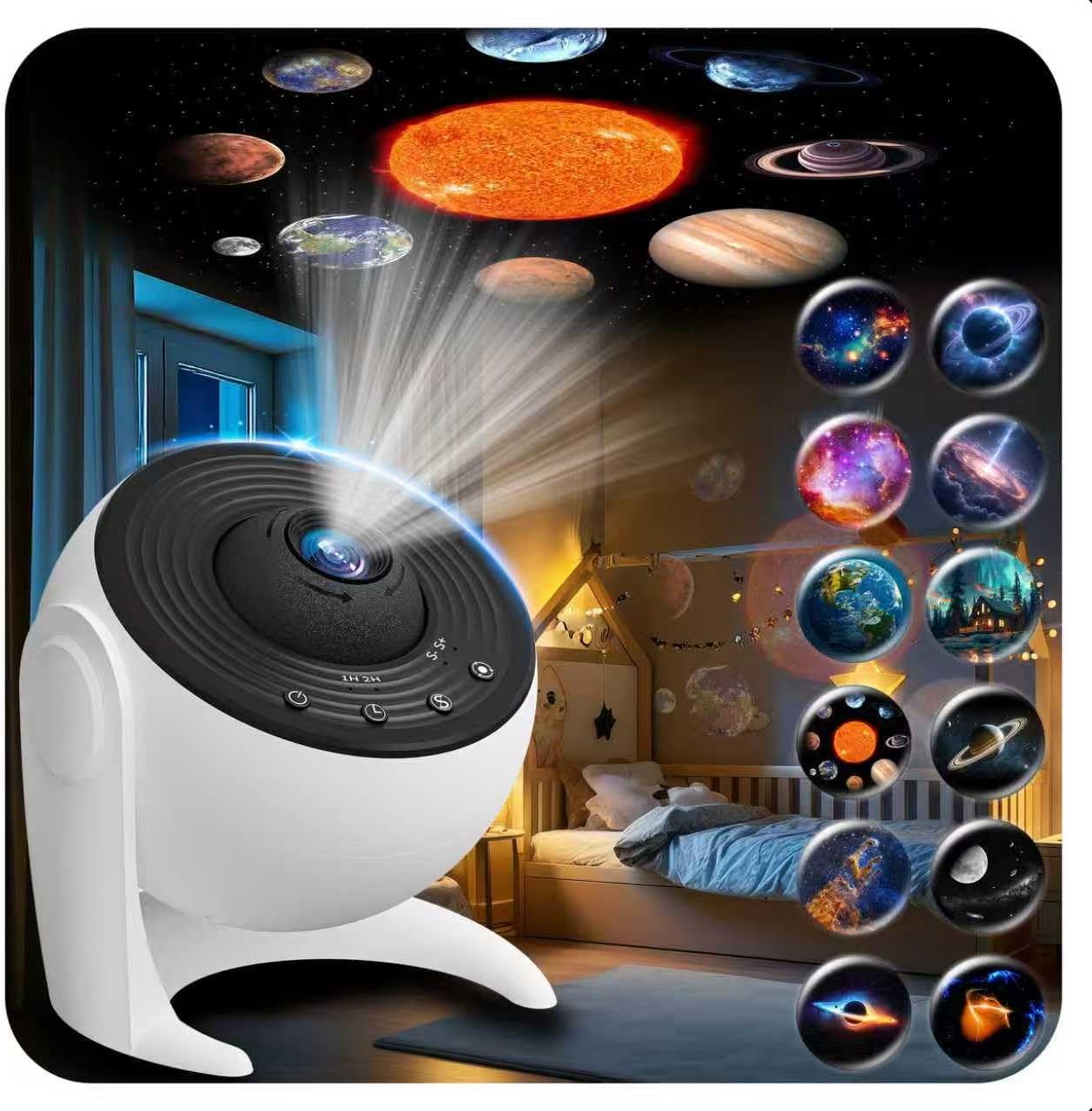 Detalle de FlyLily 13-in-1 Galaxy Projector, 360° Rotation and Solar System Scenes