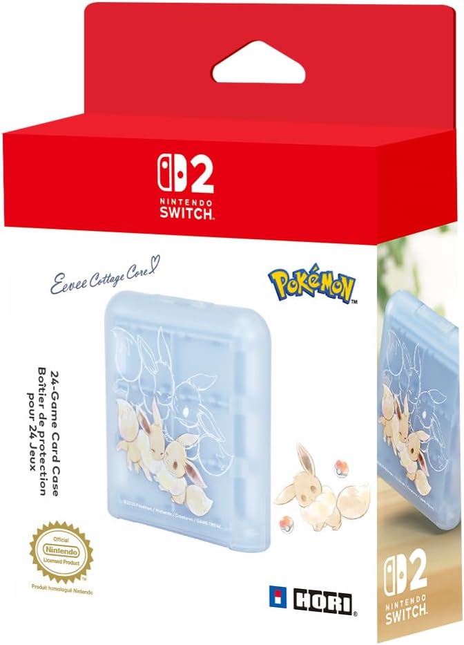 Detalle de HORI 24-Game Card Case Eevee Cottage Core för Nintendo Switch 2, 24 spelkort