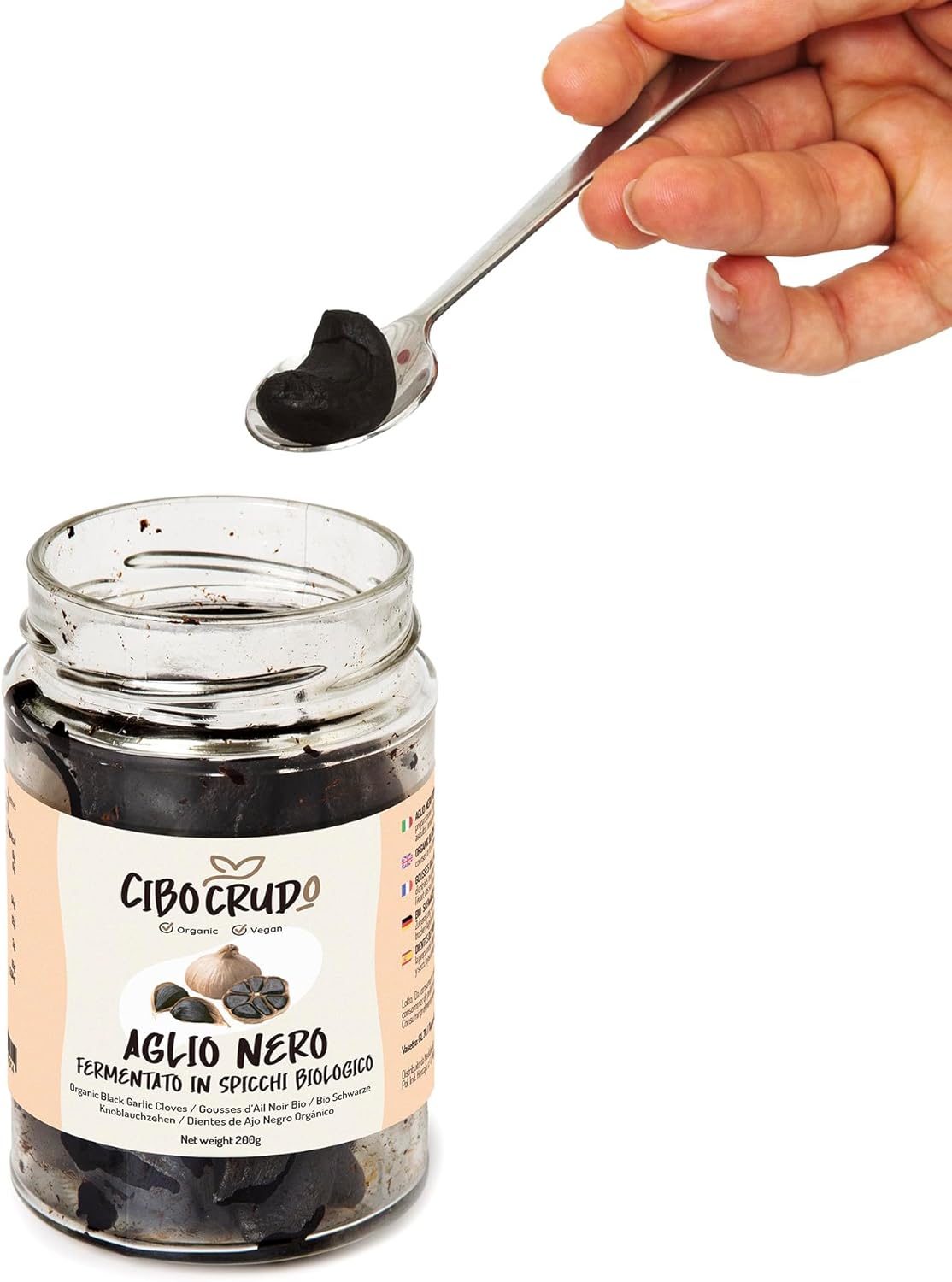Thumbnail 4 de Aglio Nero Fermentato Biologico in Spicchi (200 g) – gusto dolce e balsamico, fermentazione naturale