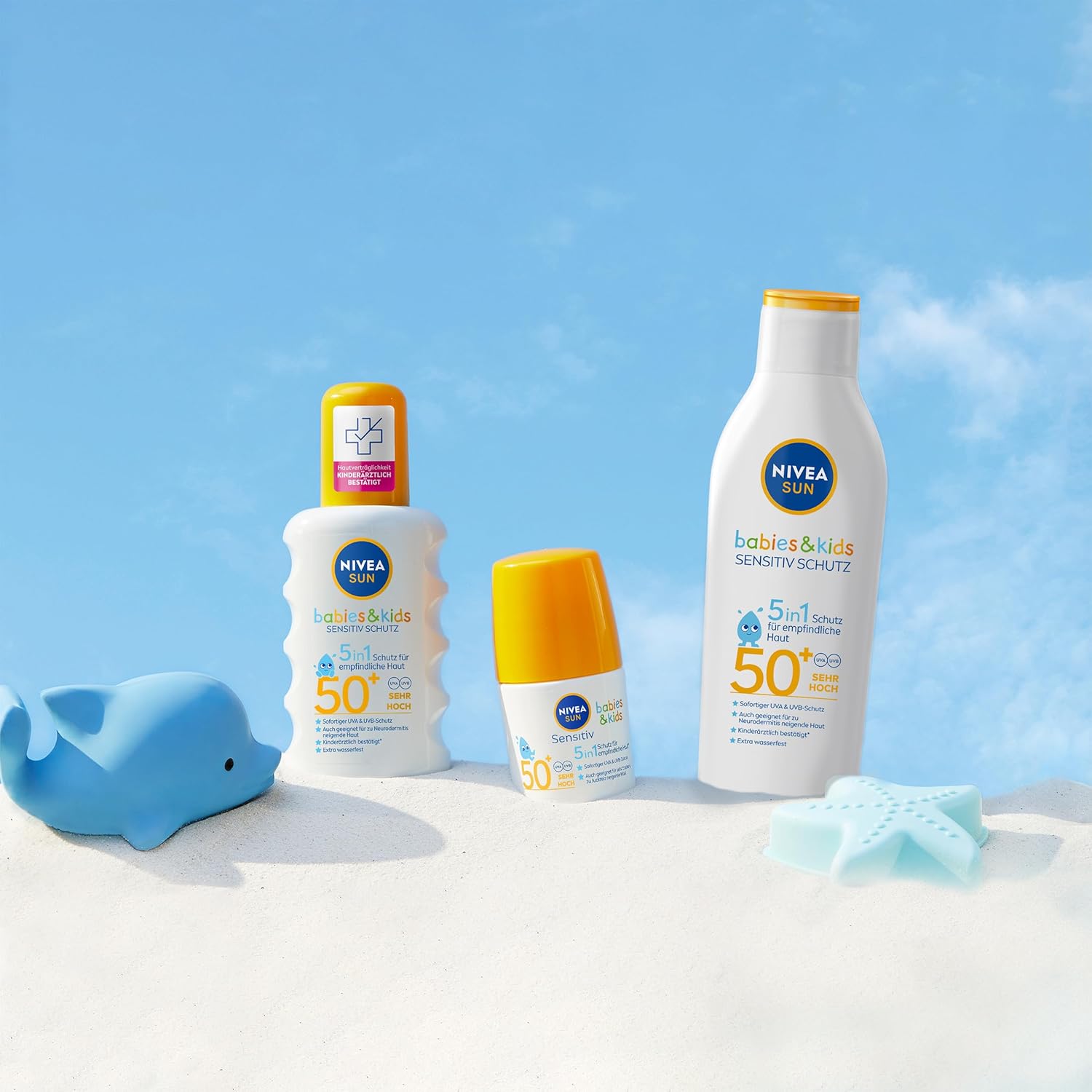 Thumbnail 4 de NIVEA SUN Babies & Kids Sensitiv Schutz 5in1 LSF 50+ extra wasserfestes Sonnenspray (200 ml, duftfrei)