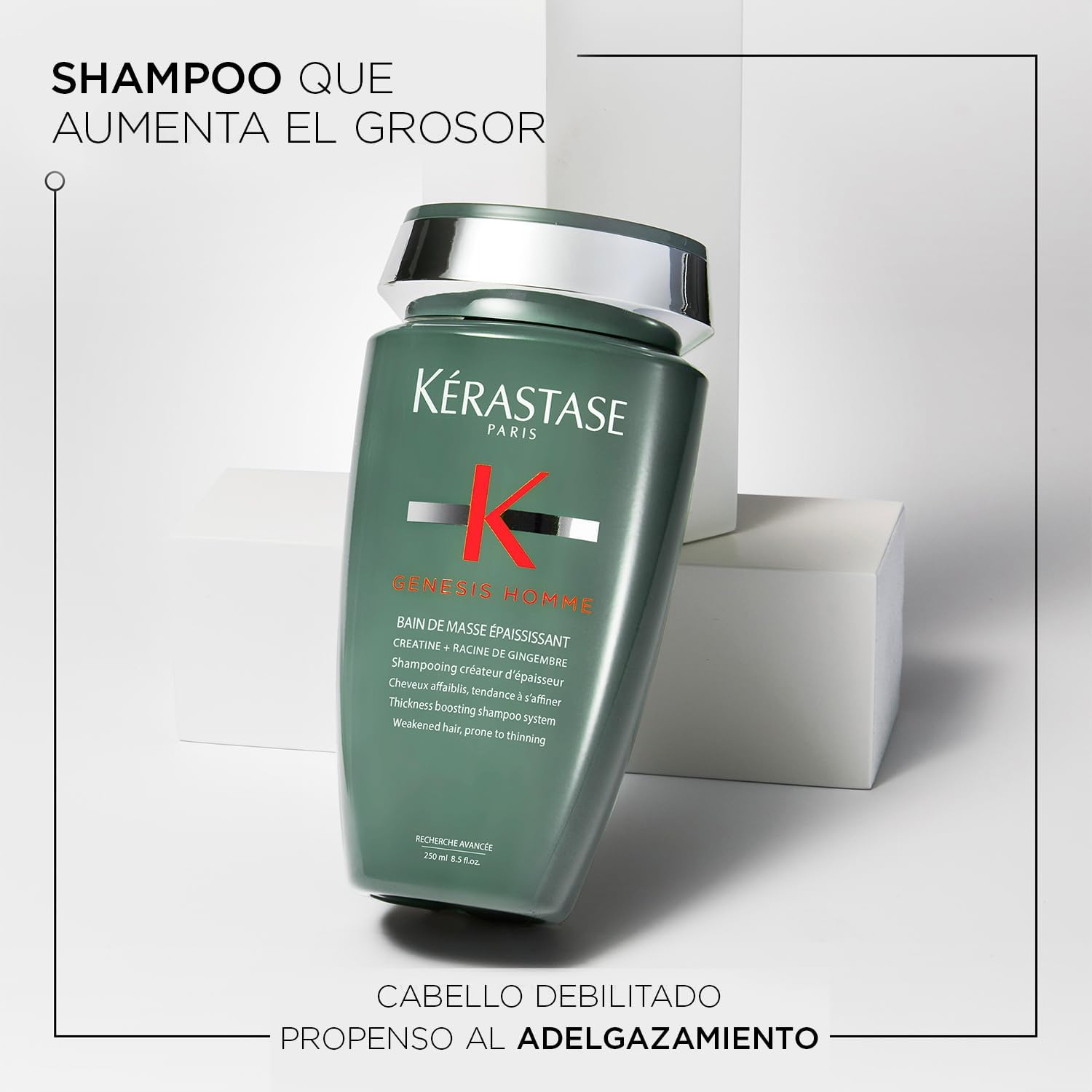 Detalle 2 de KÉRASTASE Genesis Homme Bain de Masse 250 ml