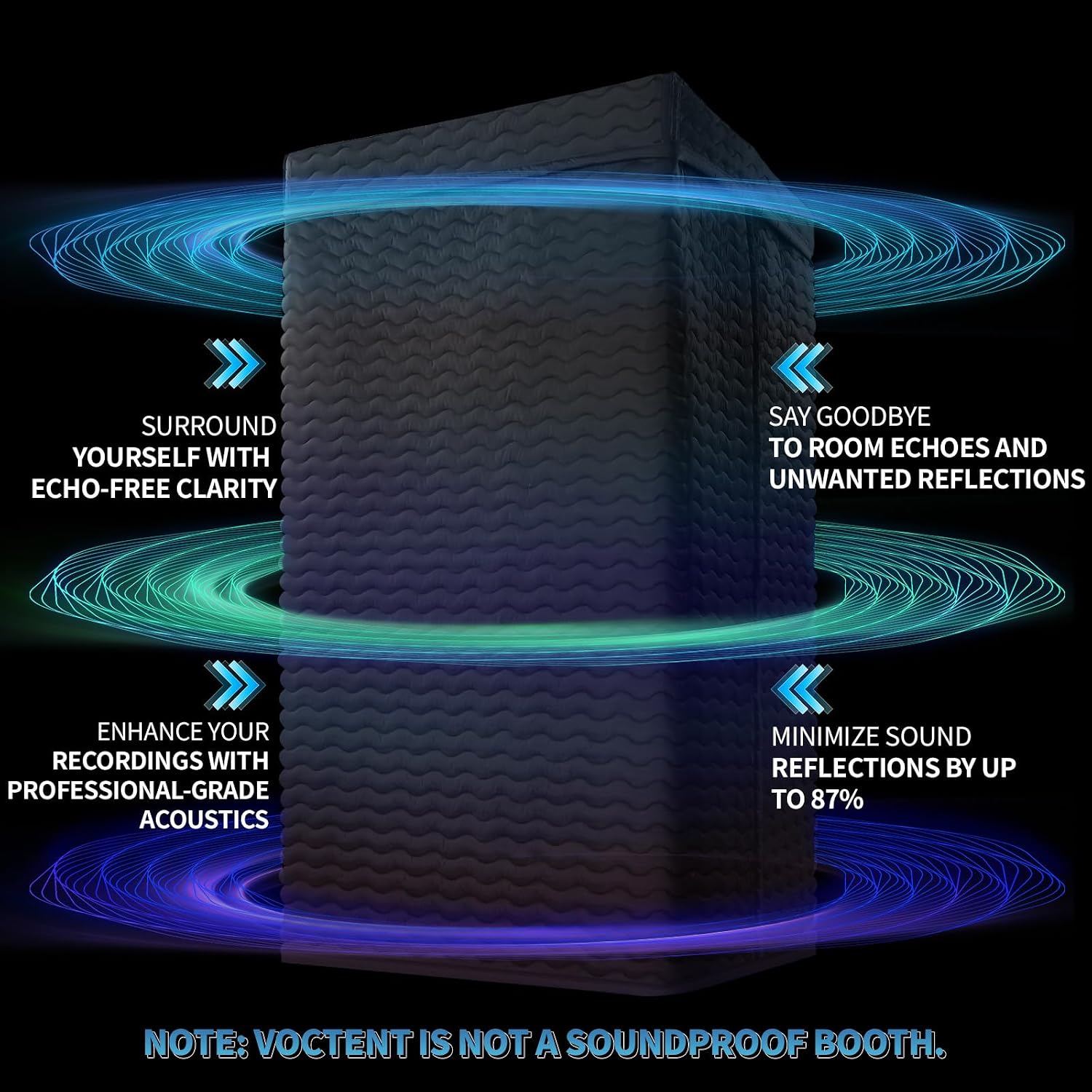 Thumbnail 1 de Voctent portable vocal booth, brushed fabric