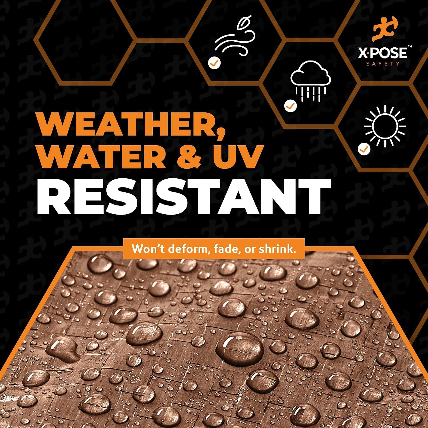 Thumbnail 4 de Multipurpose Protective Cover Brown Poly Tarp 30' x 60' by Xpose Safety