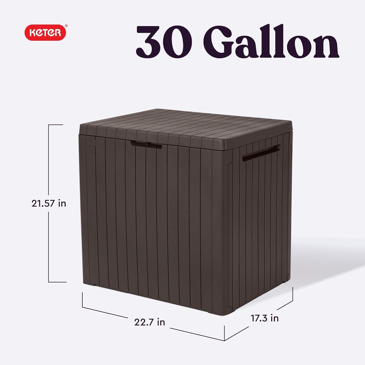 Detalle de Keter City Resin Storage Box, 30 Gallon