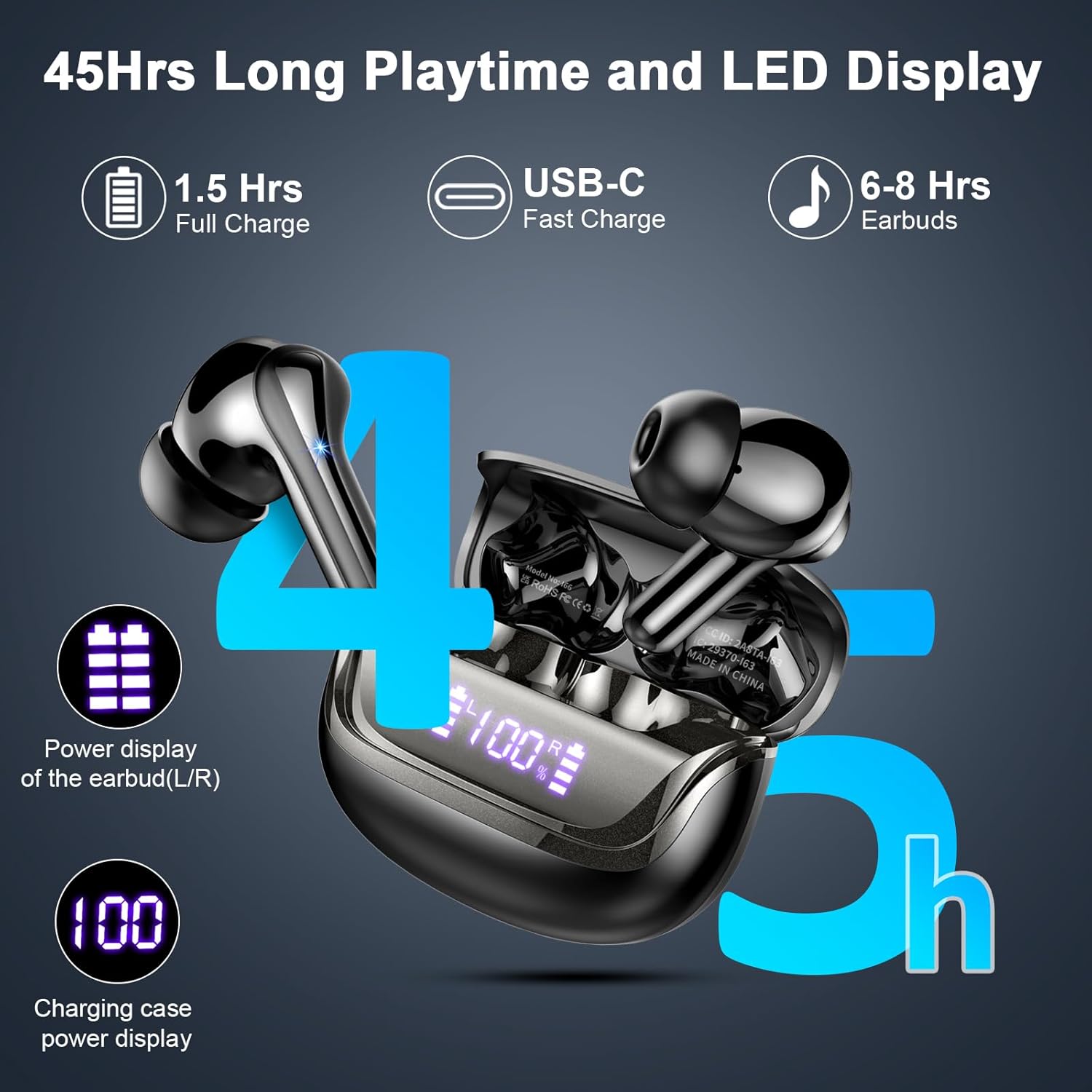 Thumbnail 1 de Auriculares Bluetooth 5.4 ANC 45H IP7