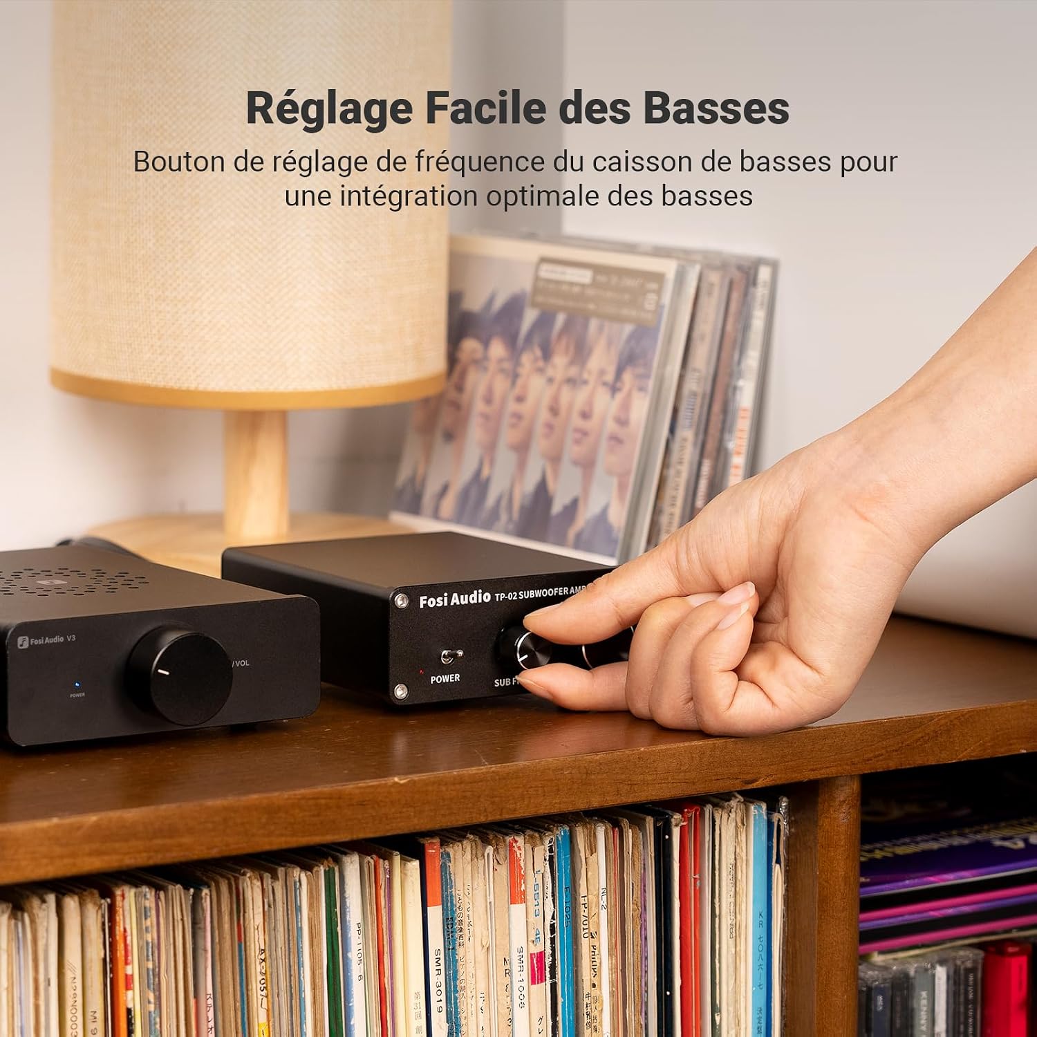 Detalle 2 de Fosi Audio TP-02 amplificateur subwoofer 220W